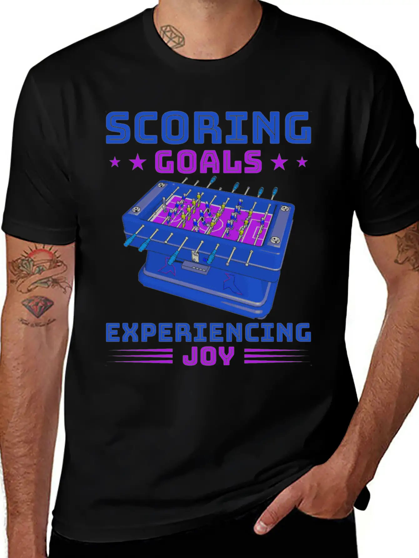 Table Soccer Fan Gift Outfit Table Football Breathable Soft Cotton T-Shirt – Timeless Casual Look