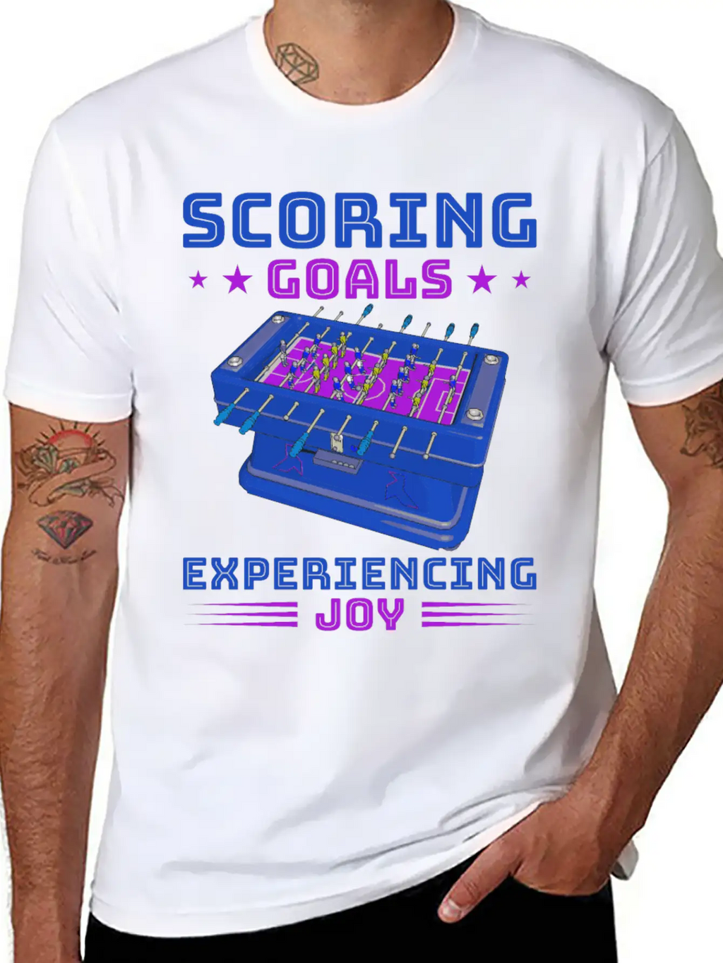 Table Soccer Fan Gift Outfit Table Football Breathable Soft Cotton T-Shirt – Timeless Casual Look