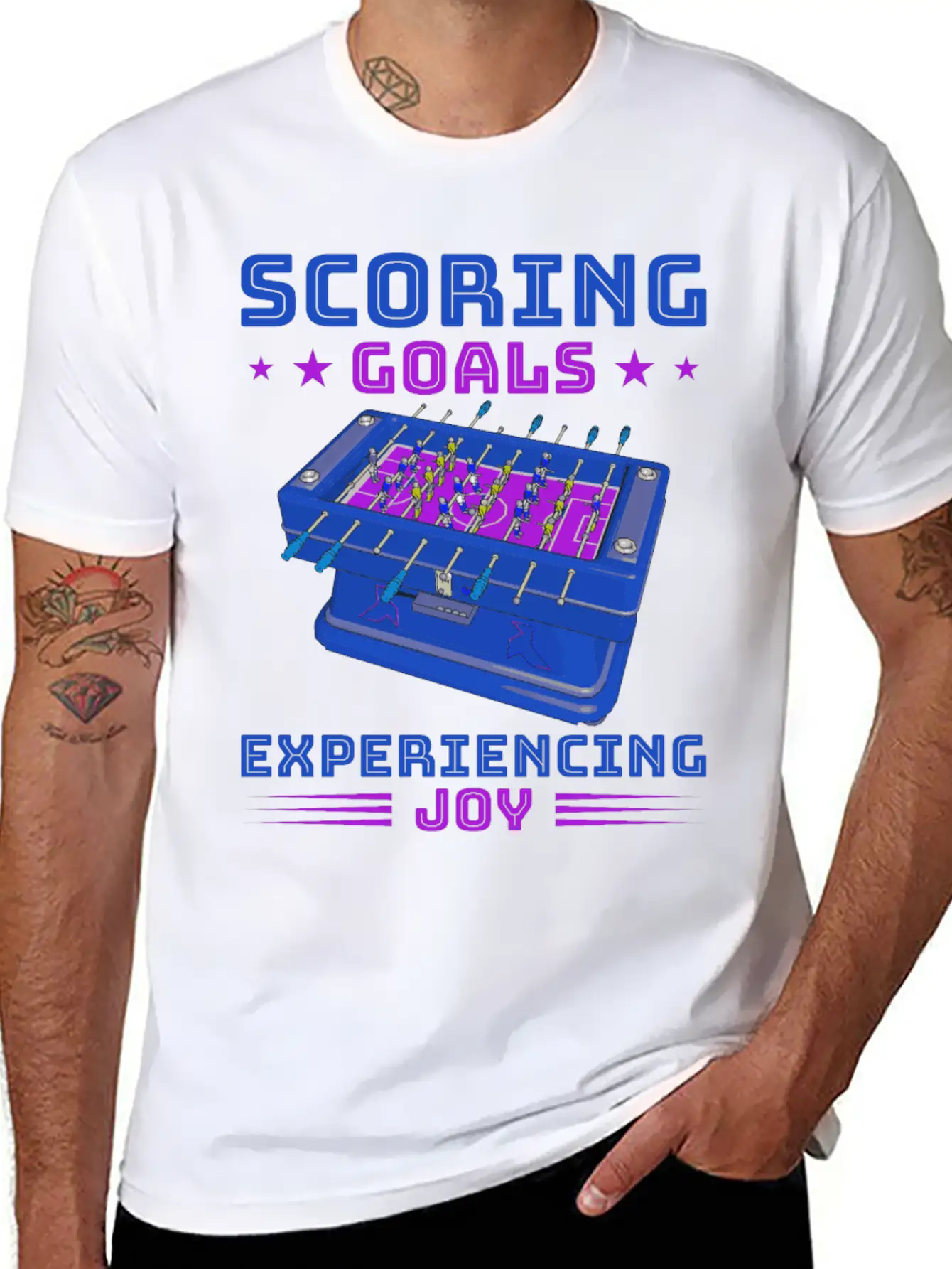 Table Soccer Fan Gift Outfit Table Football Breathable Soft Cotton T-Shirt – Timeless Casual Look