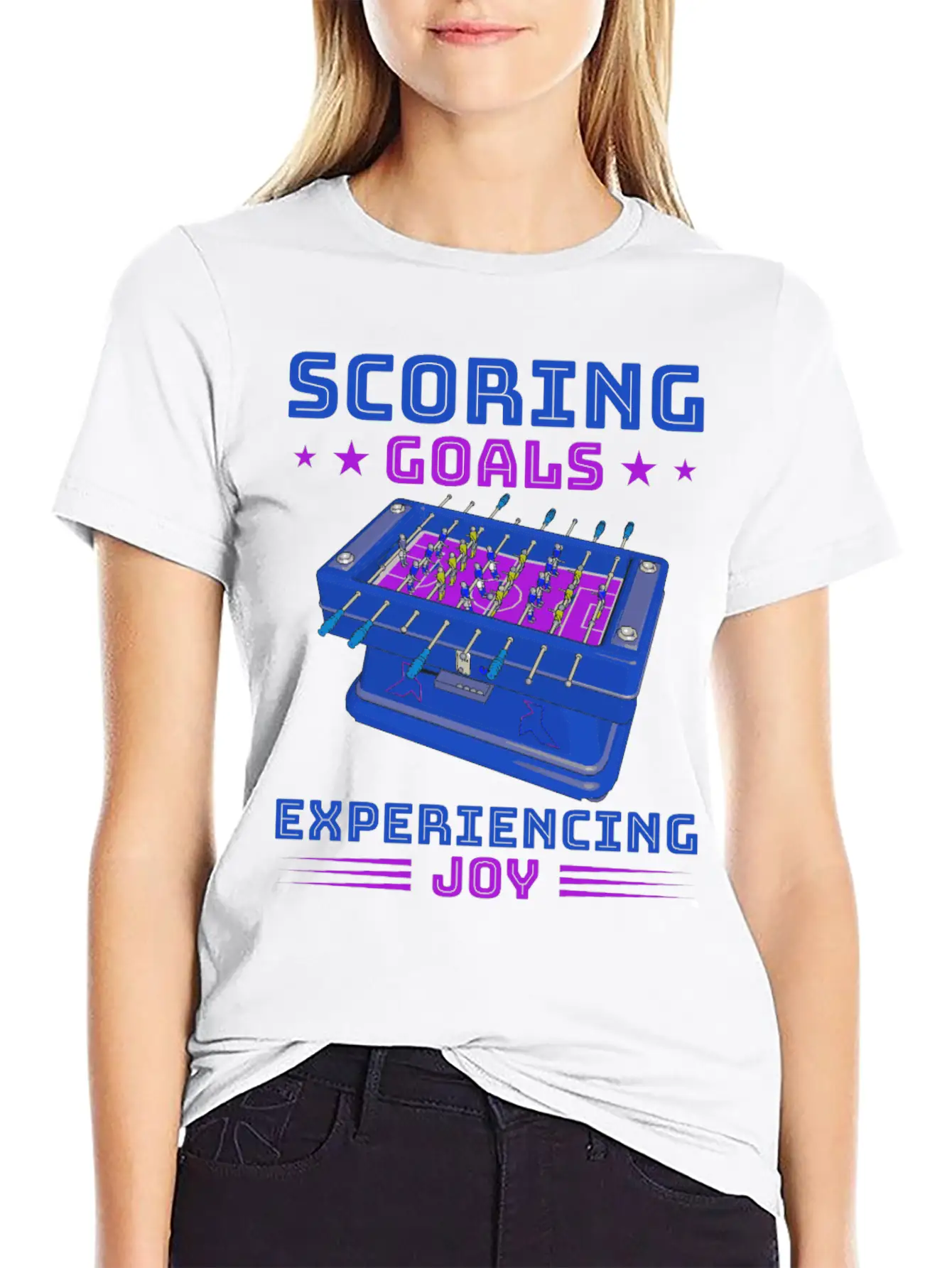 Table Soccer Fan Gift Outfit Table Football Breathable Soft Cotton T-Shirt – Timeless Casual Look