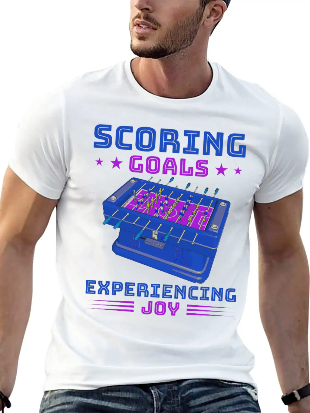 Table Soccer Fan Gift Outfit Table Football Breathable Soft Cotton T-Shirt – Timeless Casual Look