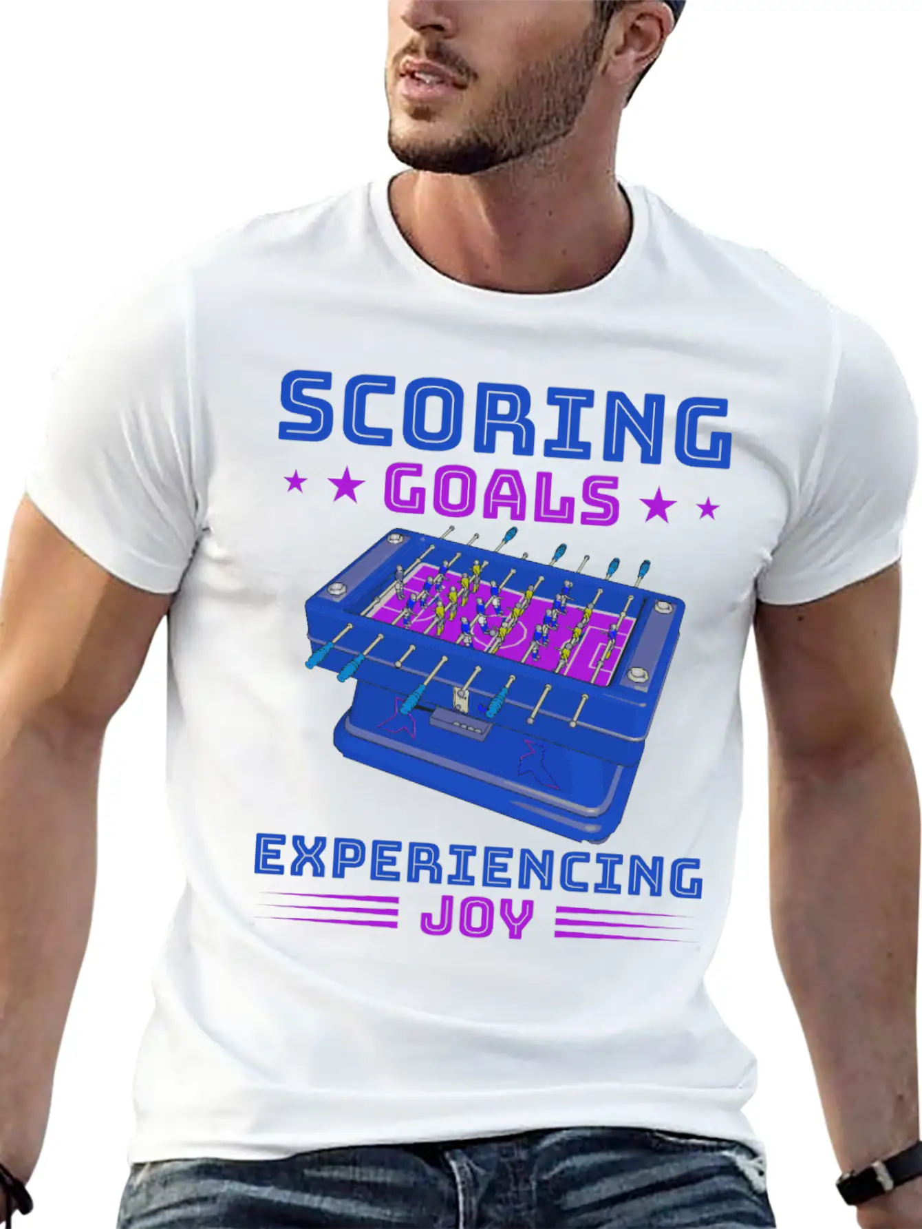 Table Soccer Fan Gift Outfit Table Football Breathable Soft Cotton T-Shirt – Timeless Casual Look
