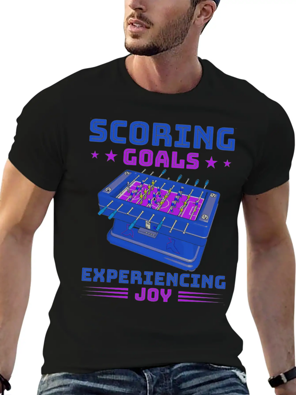 Table Soccer Fan Gift Outfit Table Football Breathable Soft Cotton T-Shirt – Timeless Casual Look
