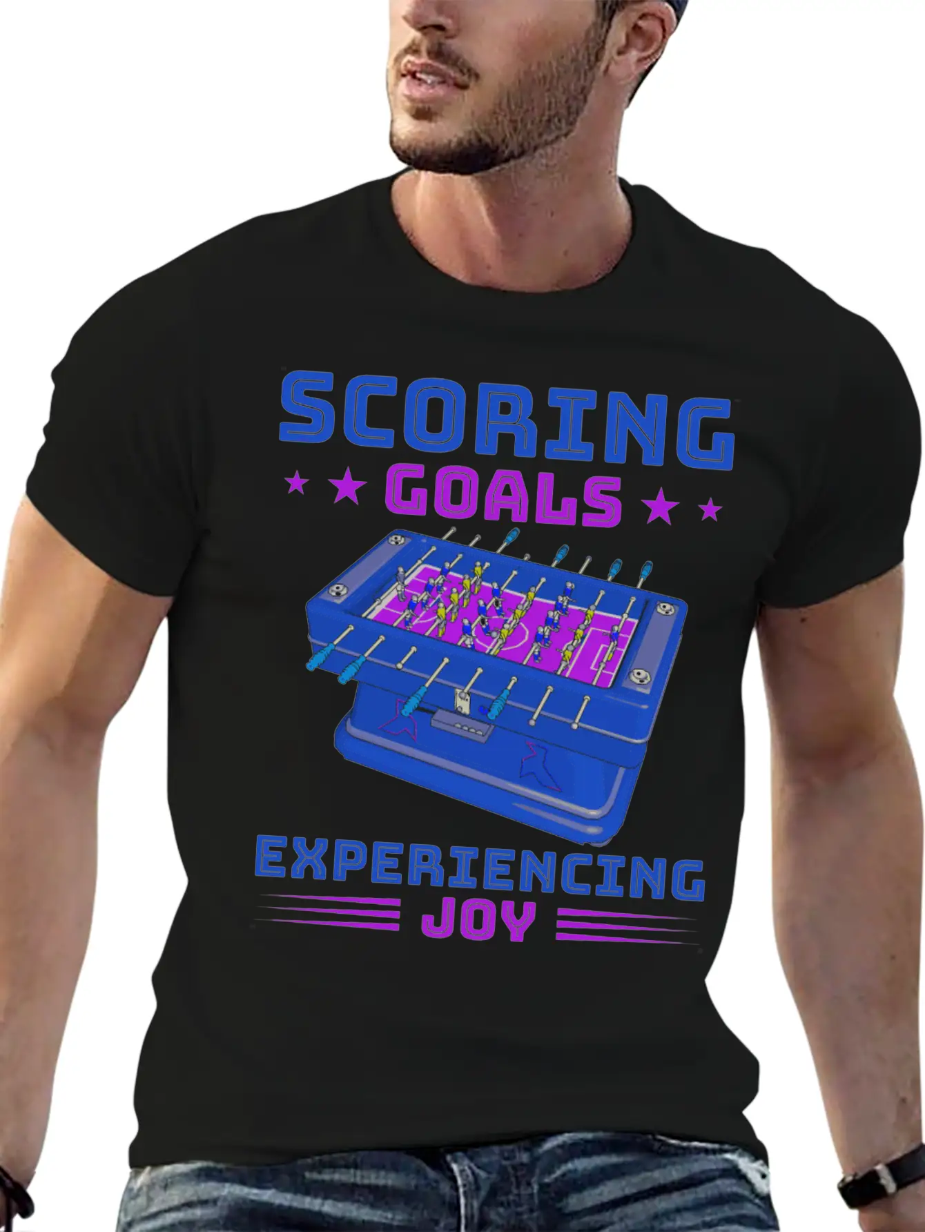 Table Soccer Fan Gift Outfit Table Football Breathable Soft Cotton T-Shirt – Timeless Casual Look