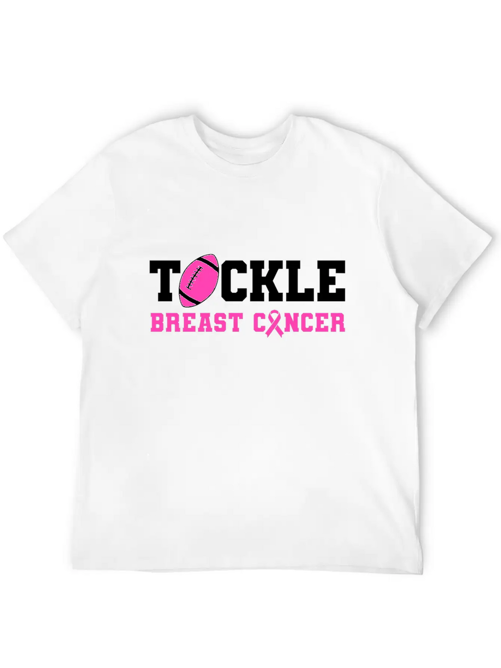 Tackle Breast Cancer Awareness - Fighting Breast Breathable Soft Cotton T-Shirt – Timeless Casual Look