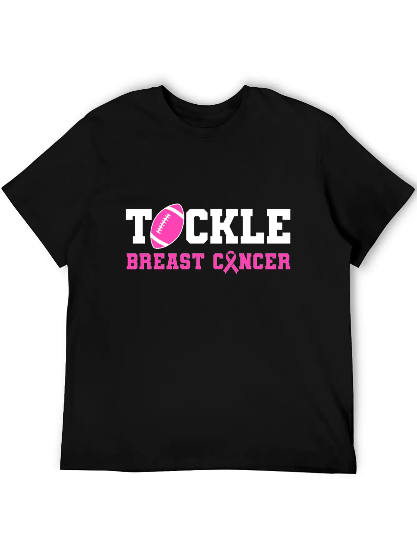 Tackle Breast Cancer Awareness - Fighting Breast Breathable Soft Cotton T-Shirt – Timeless Casual Look