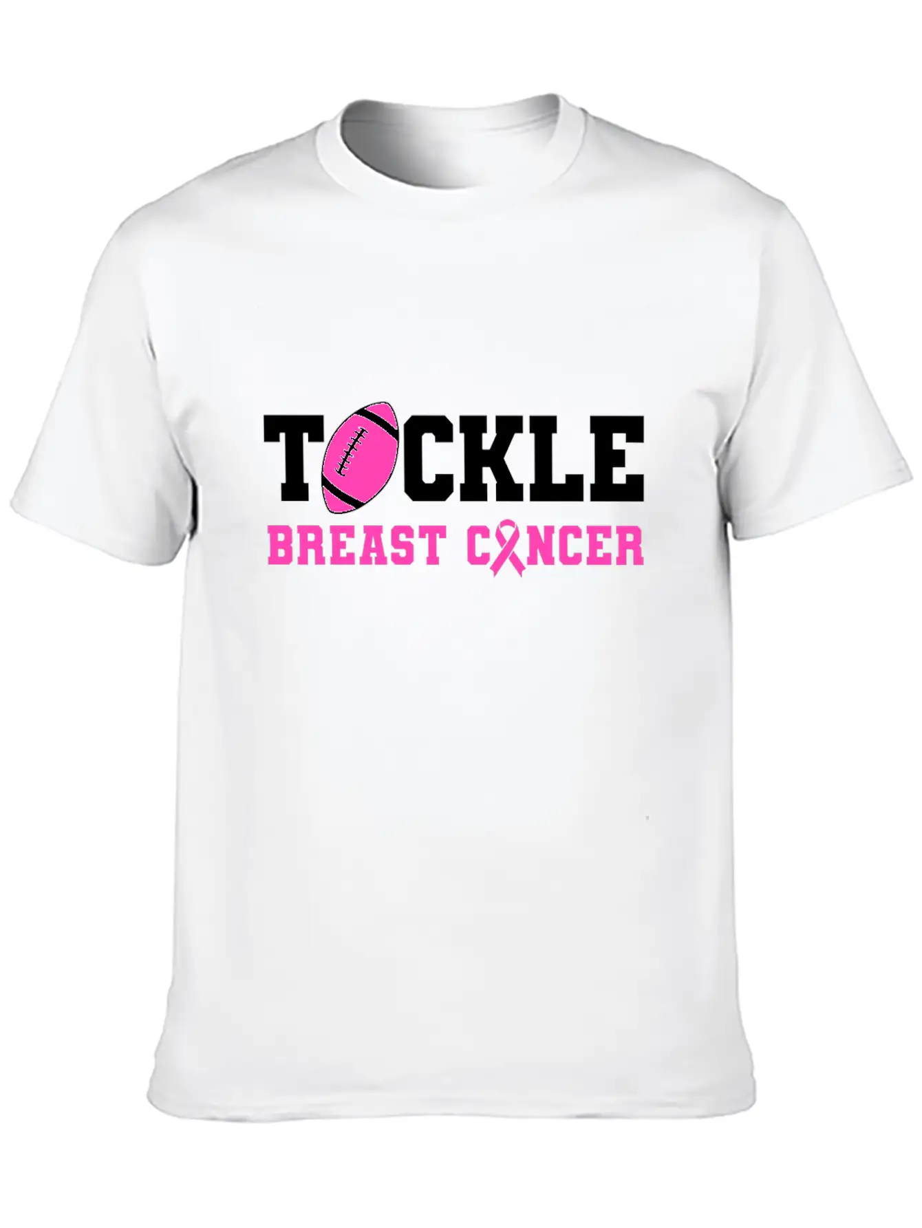Tackle Breast Cancer Awareness - Fighting Breast Breathable Soft Cotton T-Shirt – Timeless Casual Look