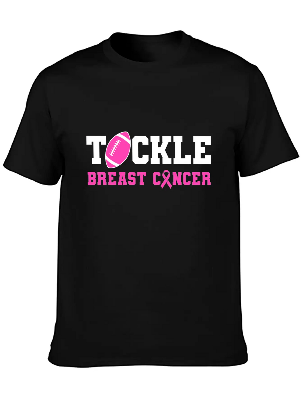 Tackle Breast Cancer Awareness - Fighting Breast Breathable Soft Cotton T-Shirt – Timeless Casual Look