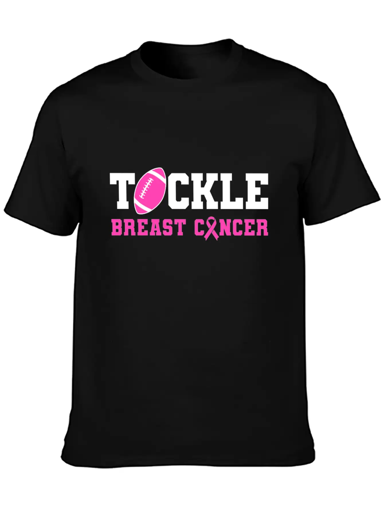 Tackle Breast Cancer Awareness - Fighting Breast Breathable Soft Cotton T-Shirt – Timeless Casual Look