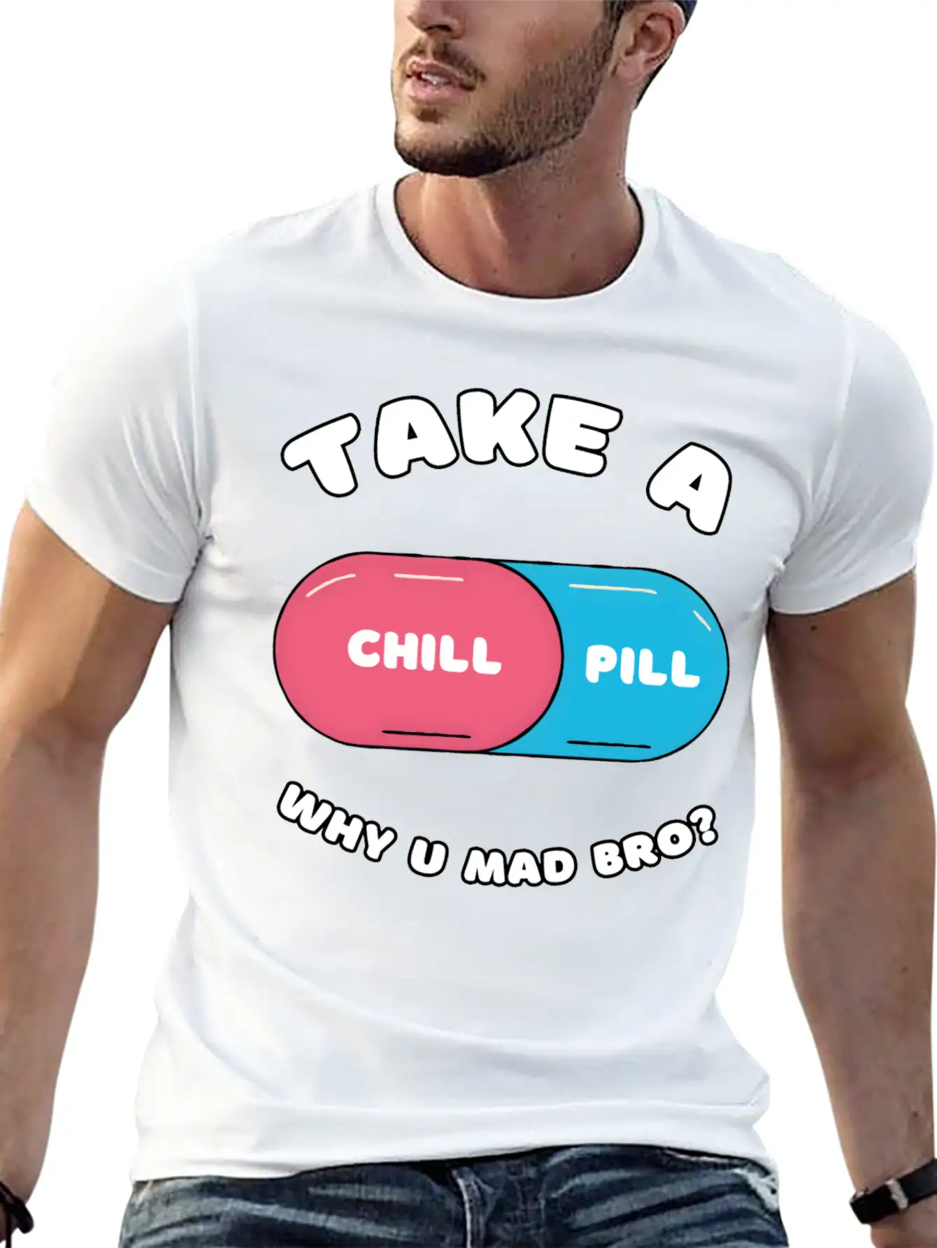 Take A Chill Pill Unisex Casual T-Shirt – Clean Design For Daily Comfort