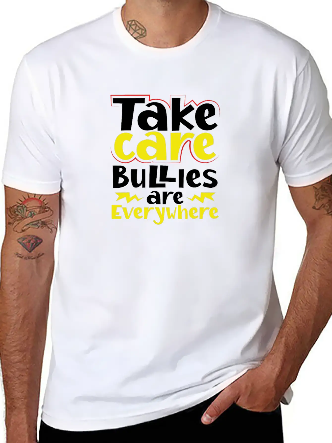 Take Care Bullies Are Everywhere Anti Bullying Essential Cotton Tee For Daily Outfits – Unisex Style