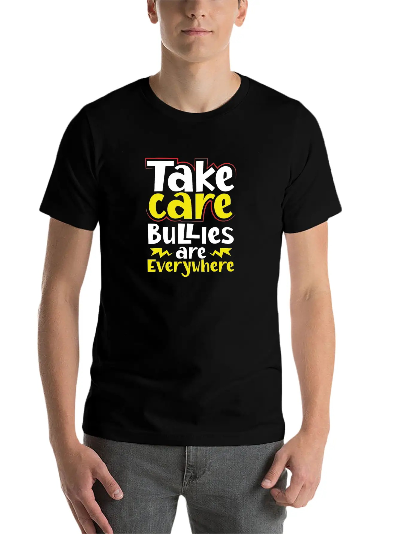 Take Care Bullies Are Everywhere Anti Bullying Essential Cotton Tee For Daily Outfits – Unisex Style