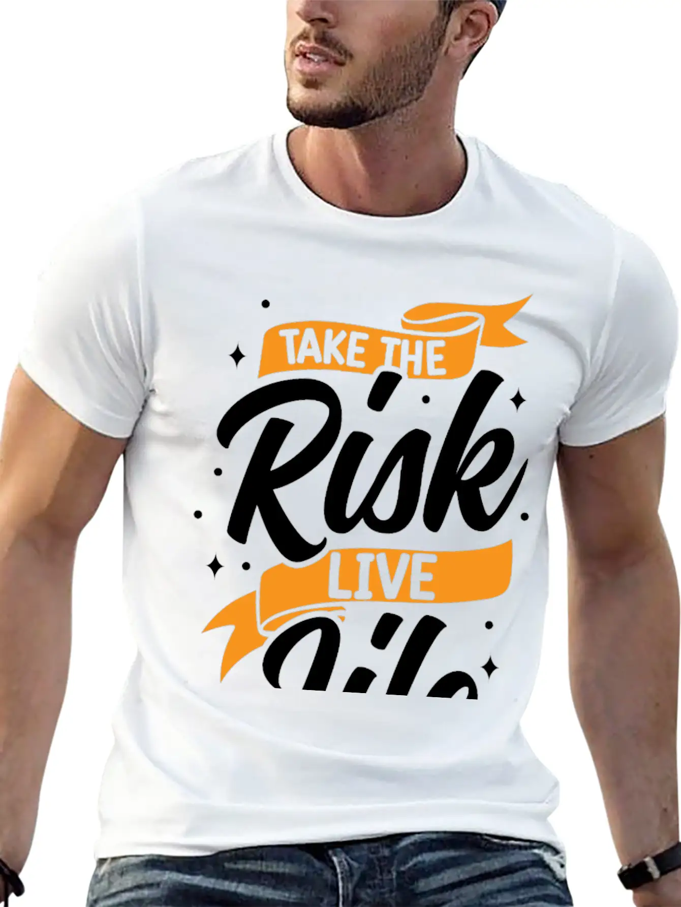 Take Risks Live Life Unisex Casual T-Shirt – Clean Design For Daily Comfort