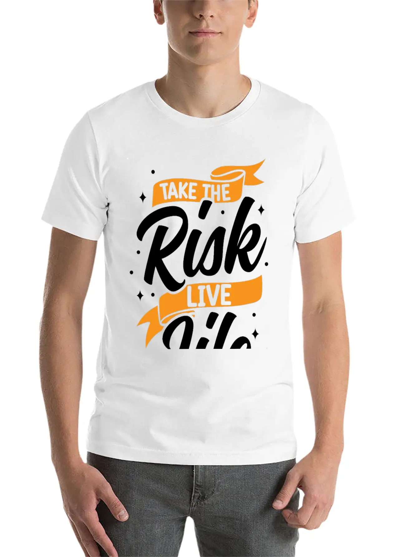 Take Risks Live Life Unisex Casual T-Shirt – Clean Design For Daily Comfort