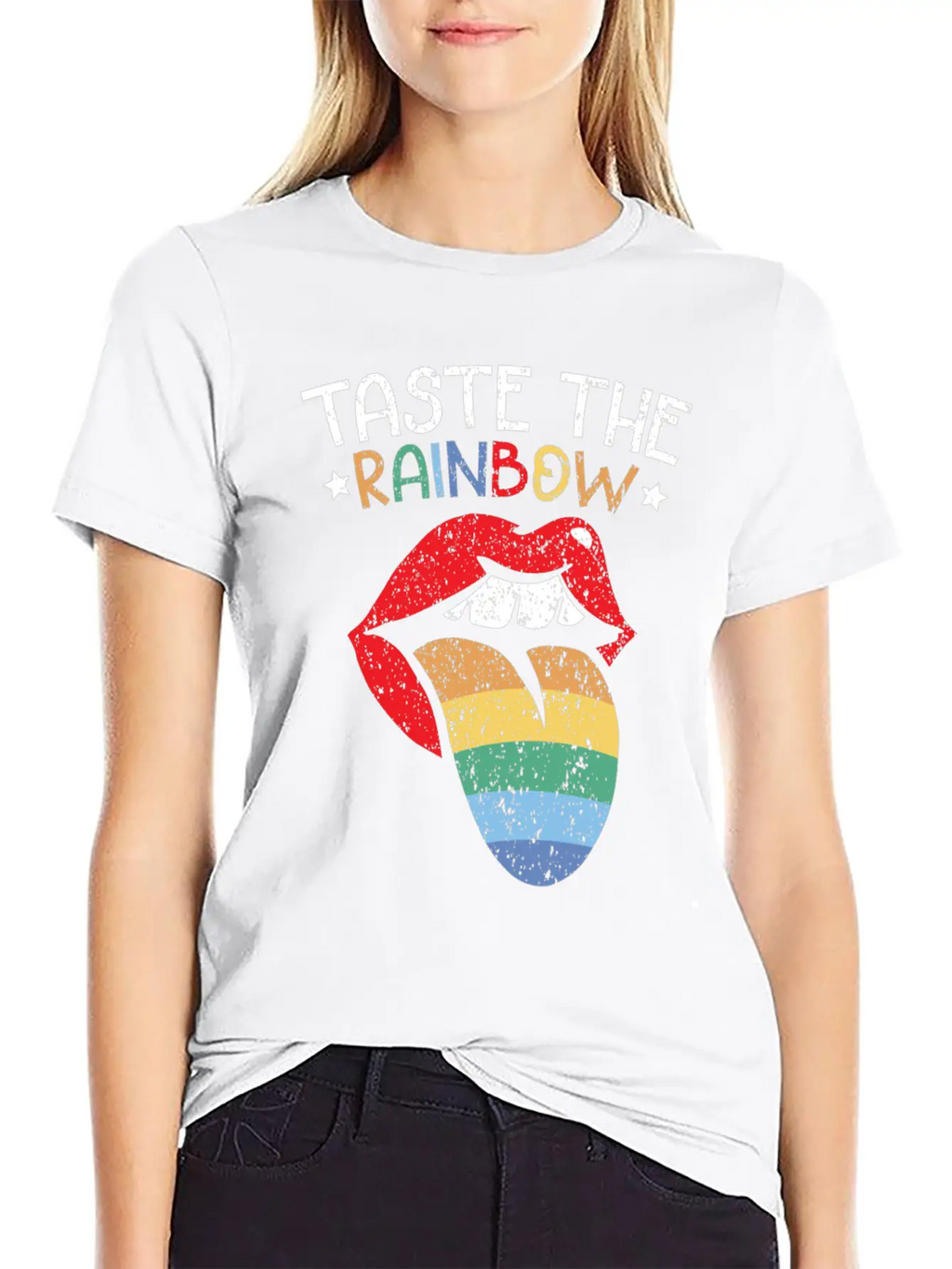 Taste The Rainbow Lover Rainbow Whisperer Unisex Short Sleeve Soft Cotton T-Shirt – Casual Everyday Wear