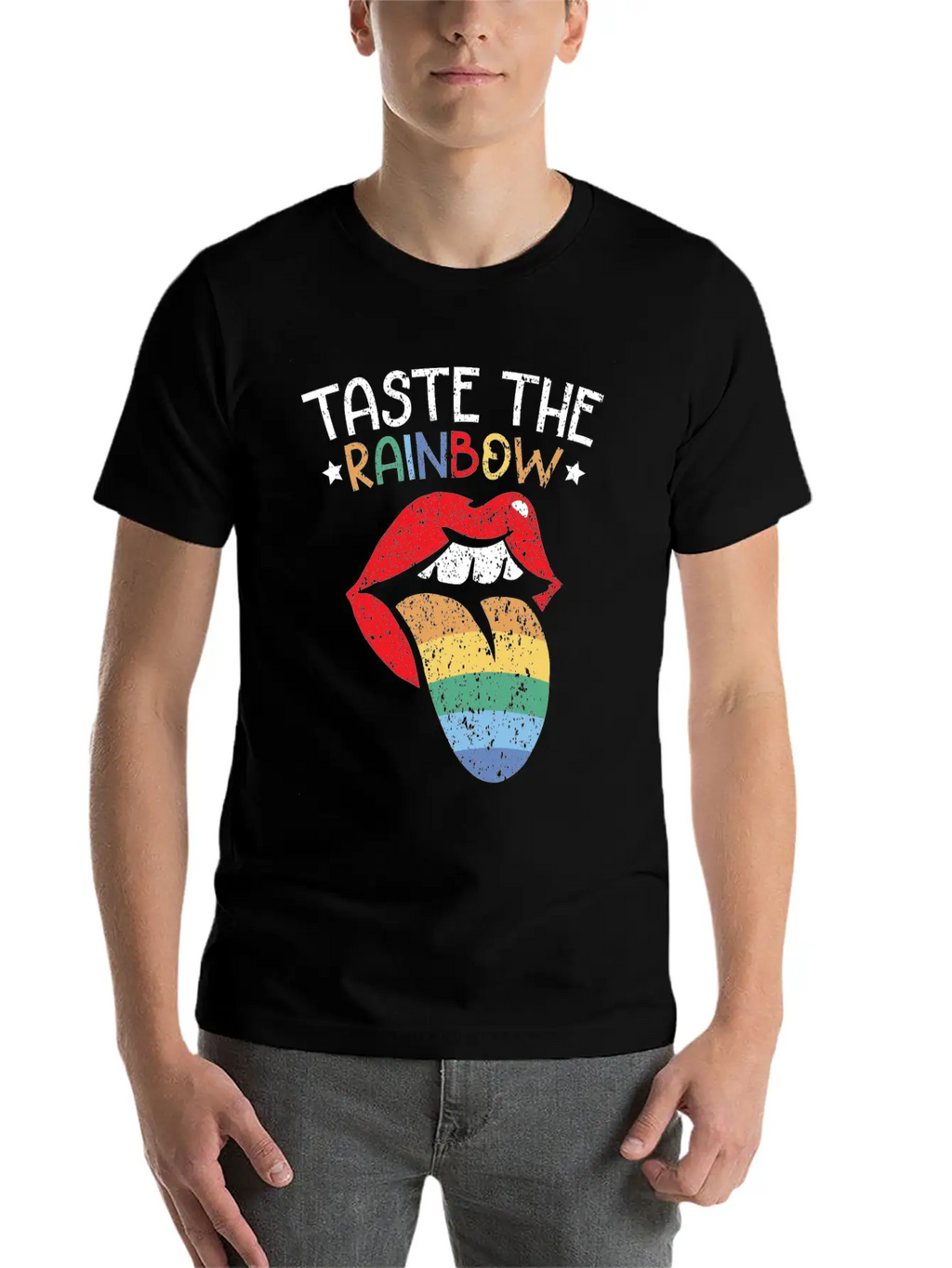 Taste The Rainbow Lover Rainbow Whisperer Unisex Short Sleeve Soft Cotton T-Shirt – Casual Everyday Wear
