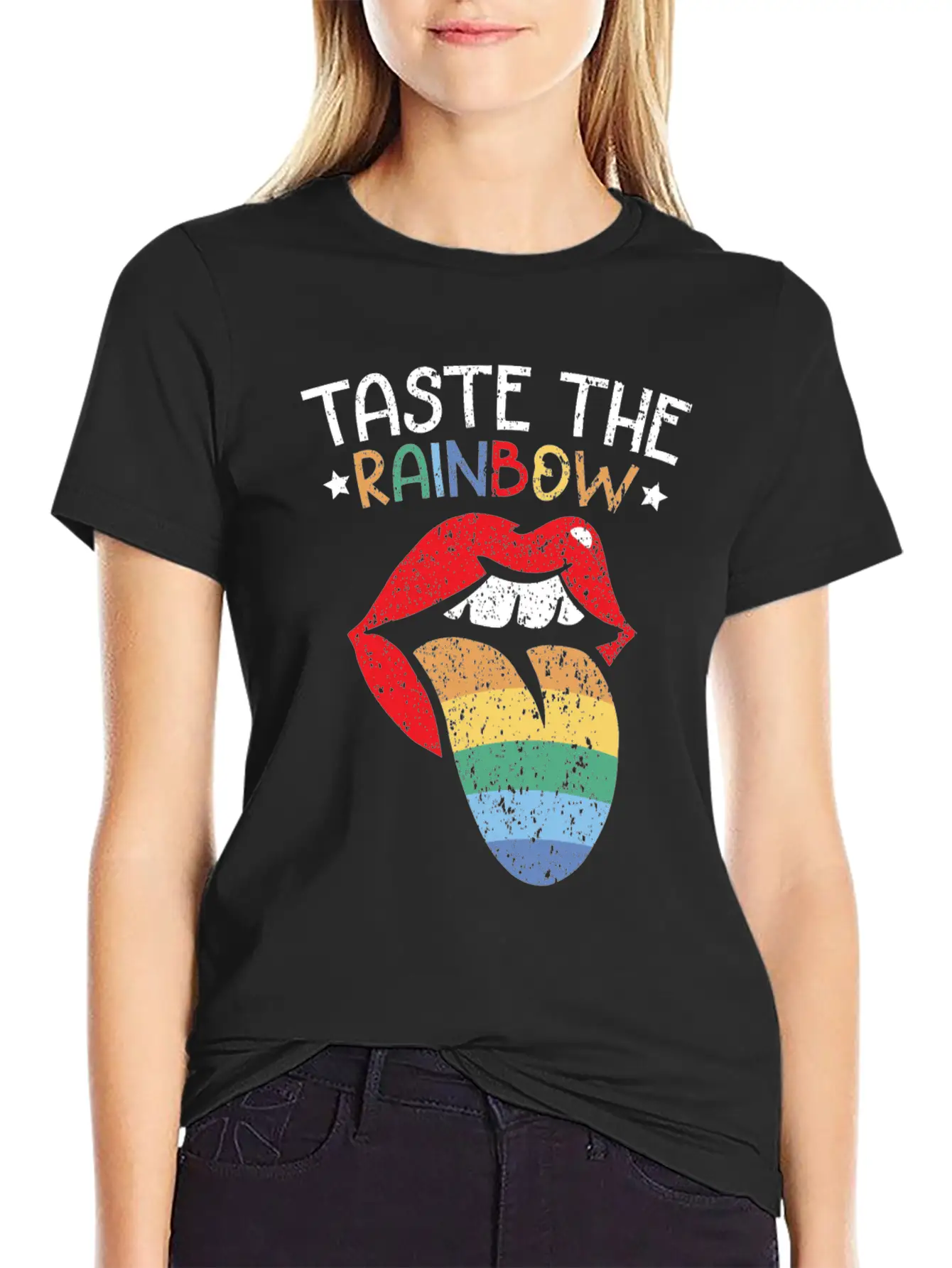Taste The Rainbow Lover Rainbow Whisperer Unisex Short Sleeve Soft Cotton T-Shirt – Casual Everyday Wear