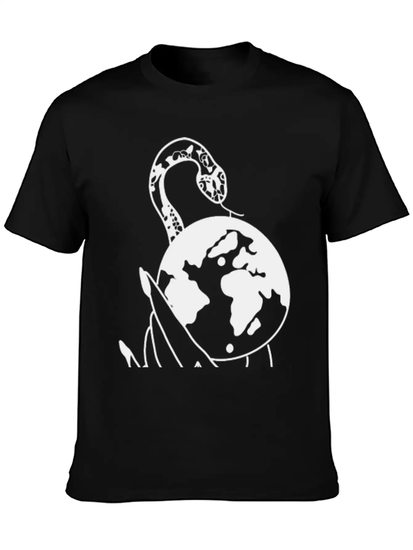 Tattoo Hand Snake World Unisex Short Sleeve Soft Cotton T-Shirt – Casual Everyday Wear