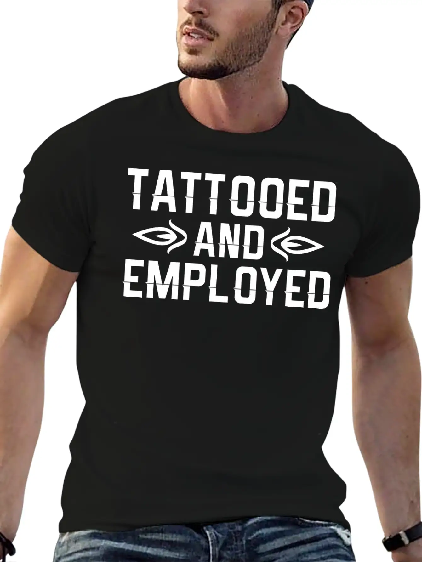 Tattooed And Employed Tattoo Lover Unisex Casual T-Shirt – Clean Design For Daily Comfort