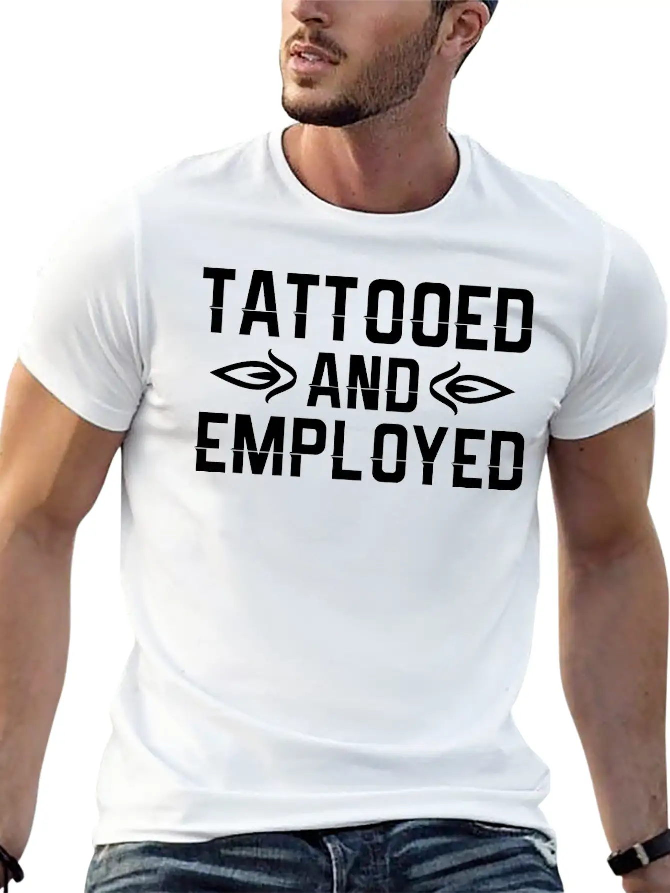 Tattooed And Employed Tattoo Lover Unisex Casual T-Shirt – Clean Design For Daily Comfort