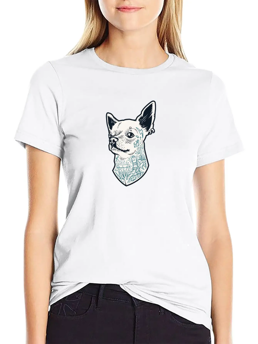 Tattooed Chihuahua Breathable Soft Cotton T-Shirt – Timeless Casual Look