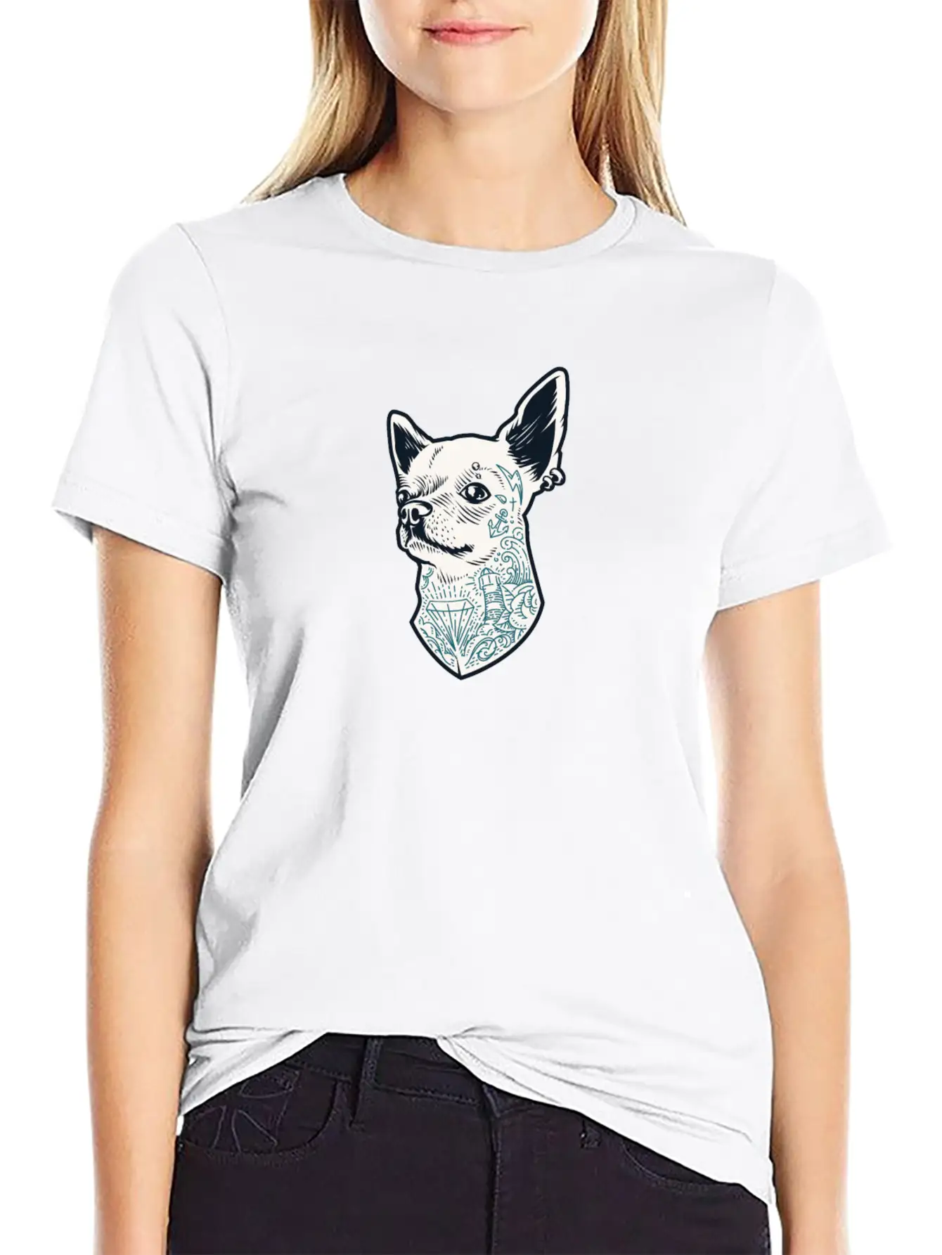 Tattooed Chihuahua Breathable Soft Cotton T-Shirt – Timeless Casual Look