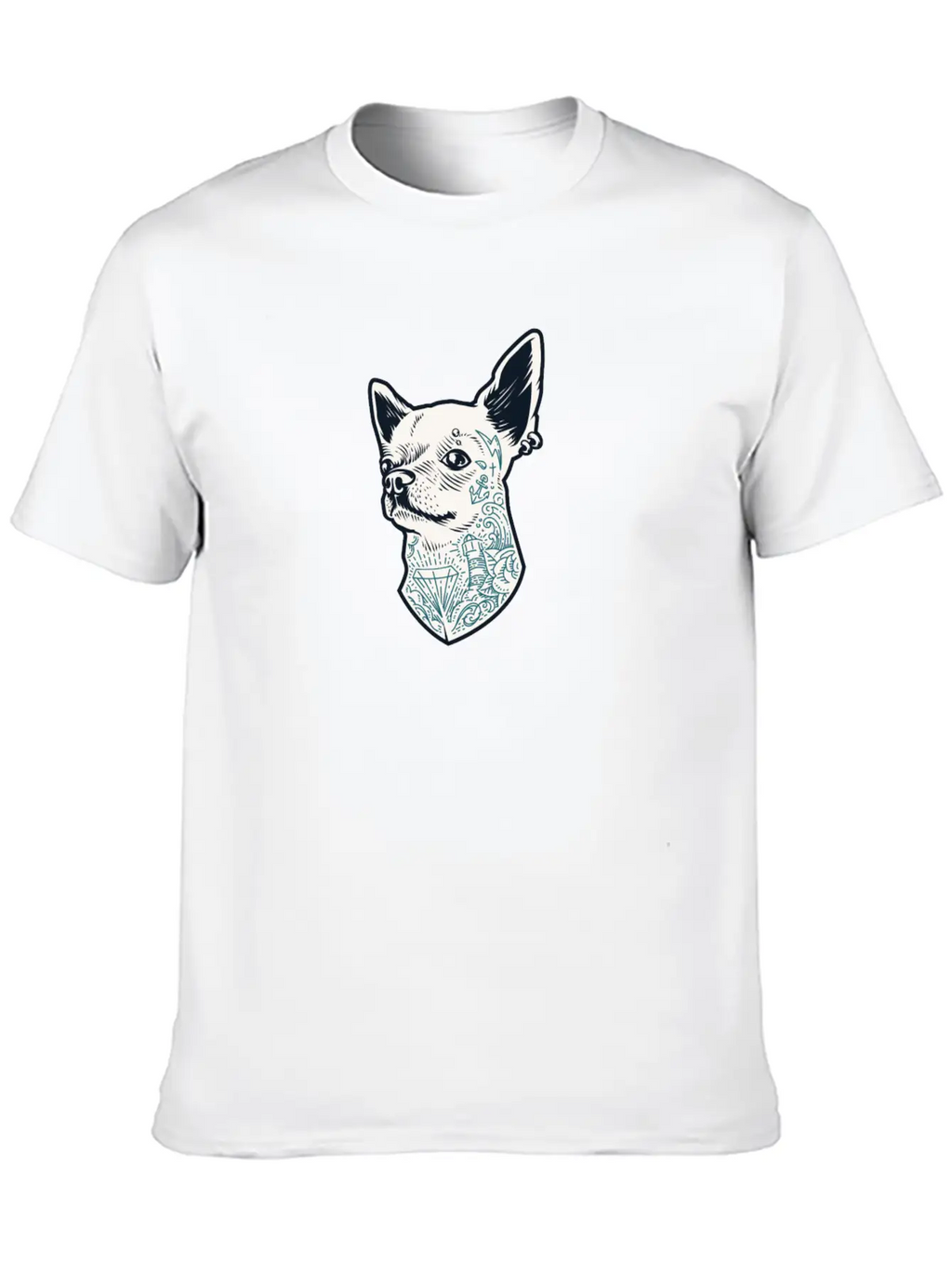 Tattooed Chihuahua Breathable Soft Cotton T-Shirt – Timeless Casual Look