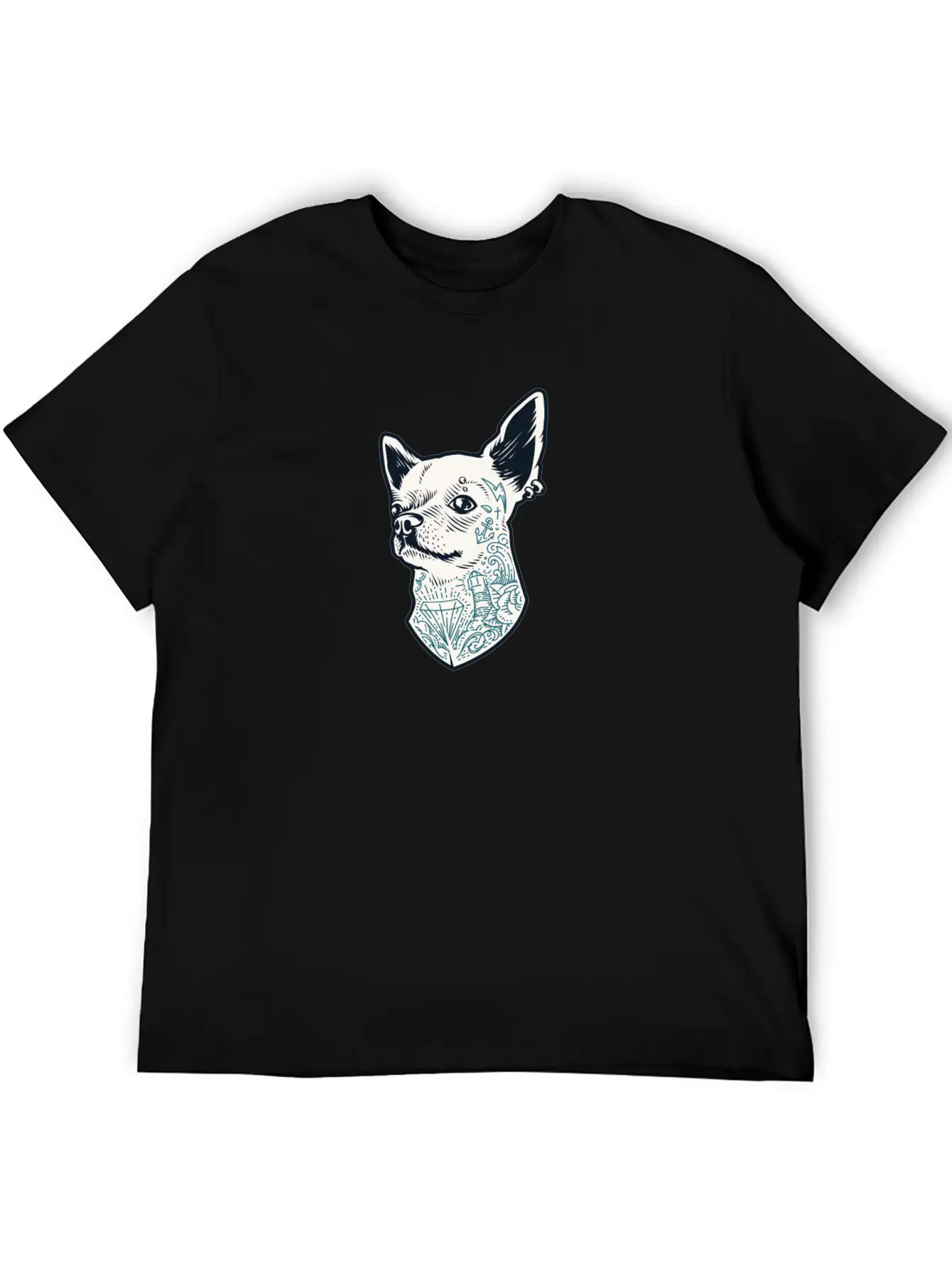 Tattooed Chihuahua Breathable Soft Cotton T-Shirt – Timeless Casual Look