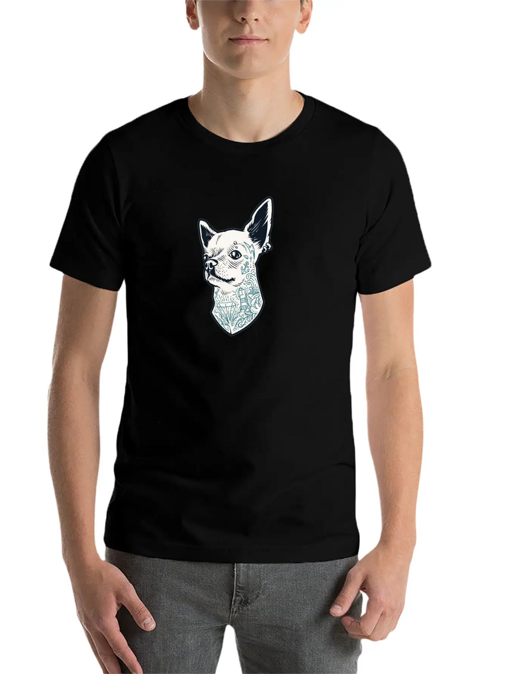 Tattooed Chihuahua Breathable Soft Cotton T-Shirt – Timeless Casual Look