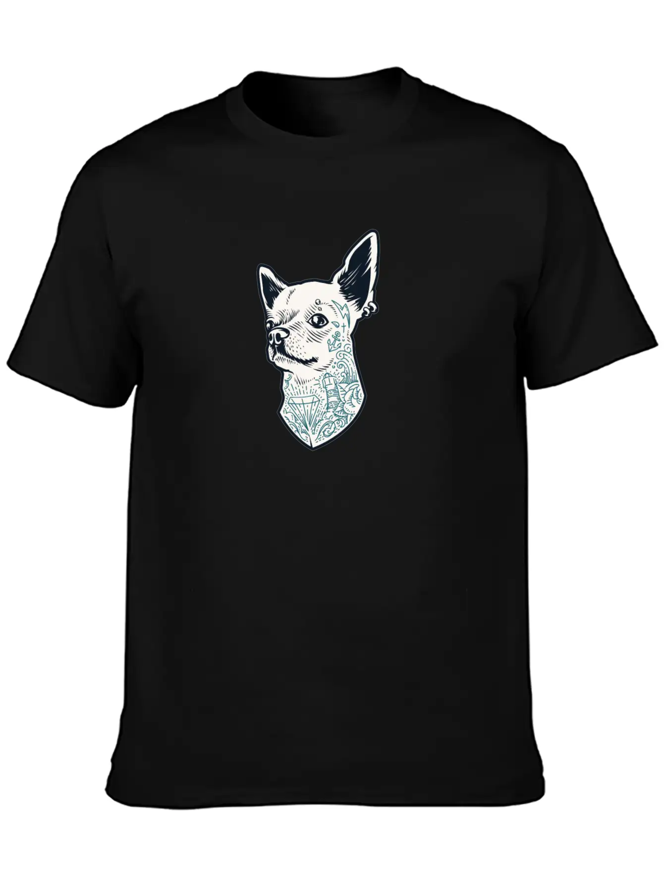 Tattooed Chihuahua Breathable Soft Cotton T-Shirt – Timeless Casual Look