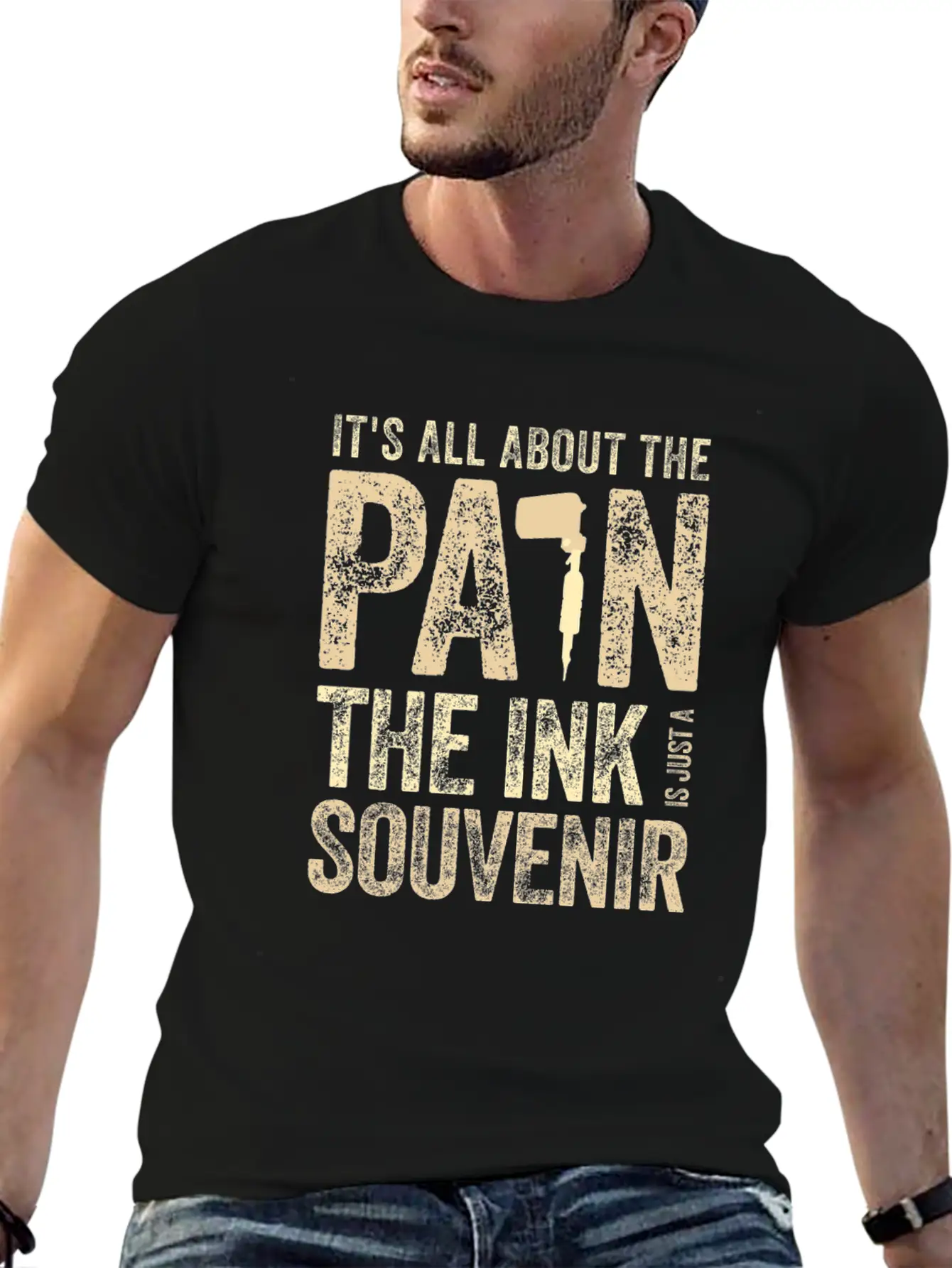 Tattooist Gift Idea All About The Pain Ink The Casual Graphic T-Shirt – Simple And Comfortable Daily Wear