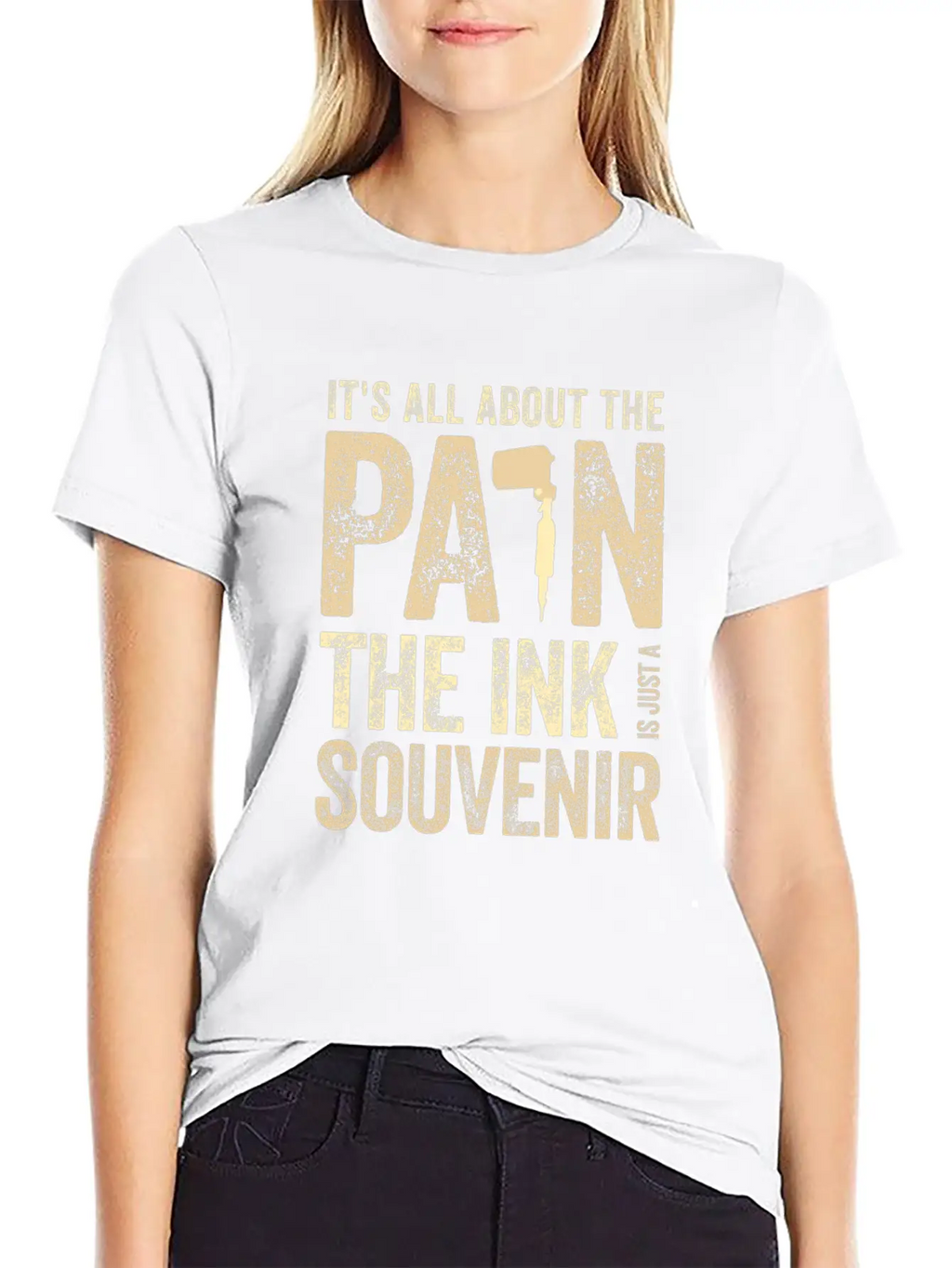 Tattooist Gift Idea All About The Pain Ink The Casual Graphic T-Shirt – Simple And Comfortable Daily Wear