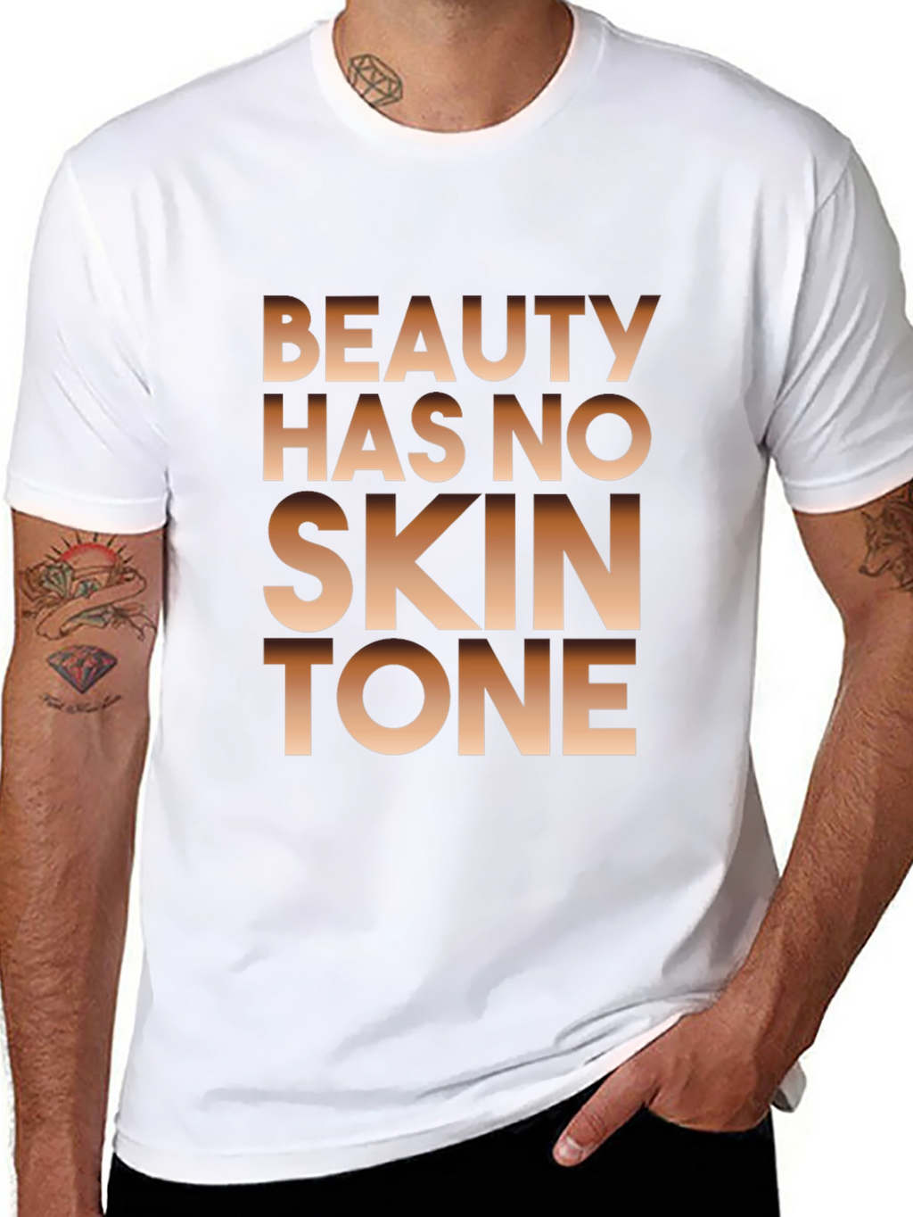 Beauty Has No Skin Tone Graphic Tee