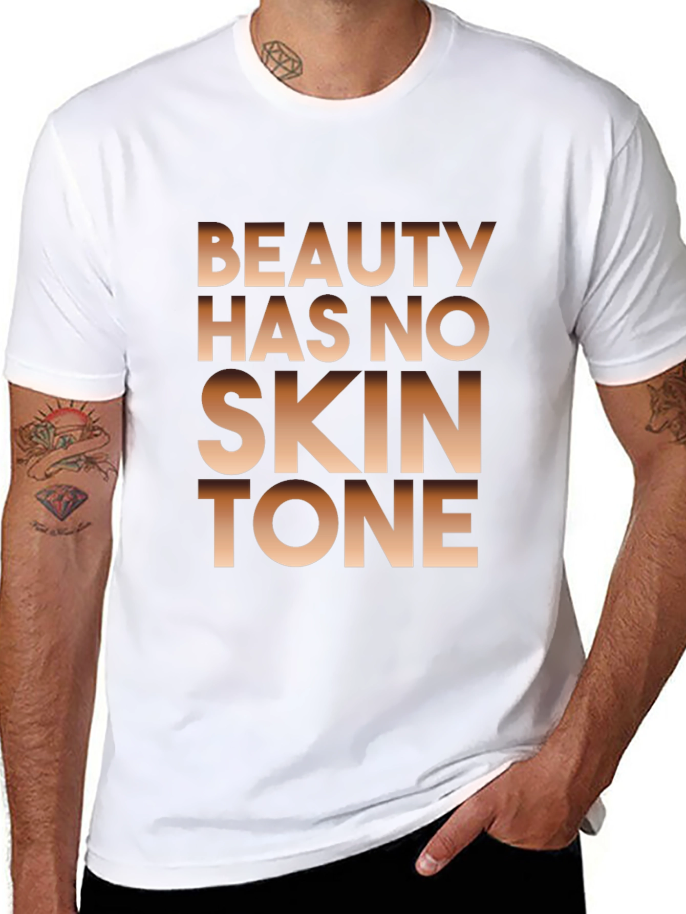Beauty Has No Skin Tone Graphic Tee