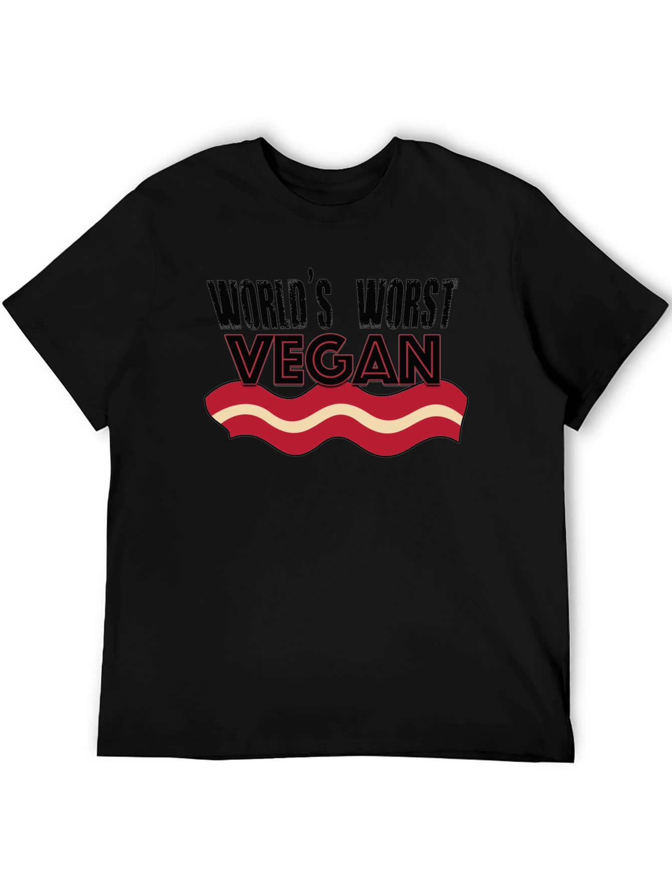 Worlds Worst Vegan T-Shirt - Funny Bacon Lover Tee
