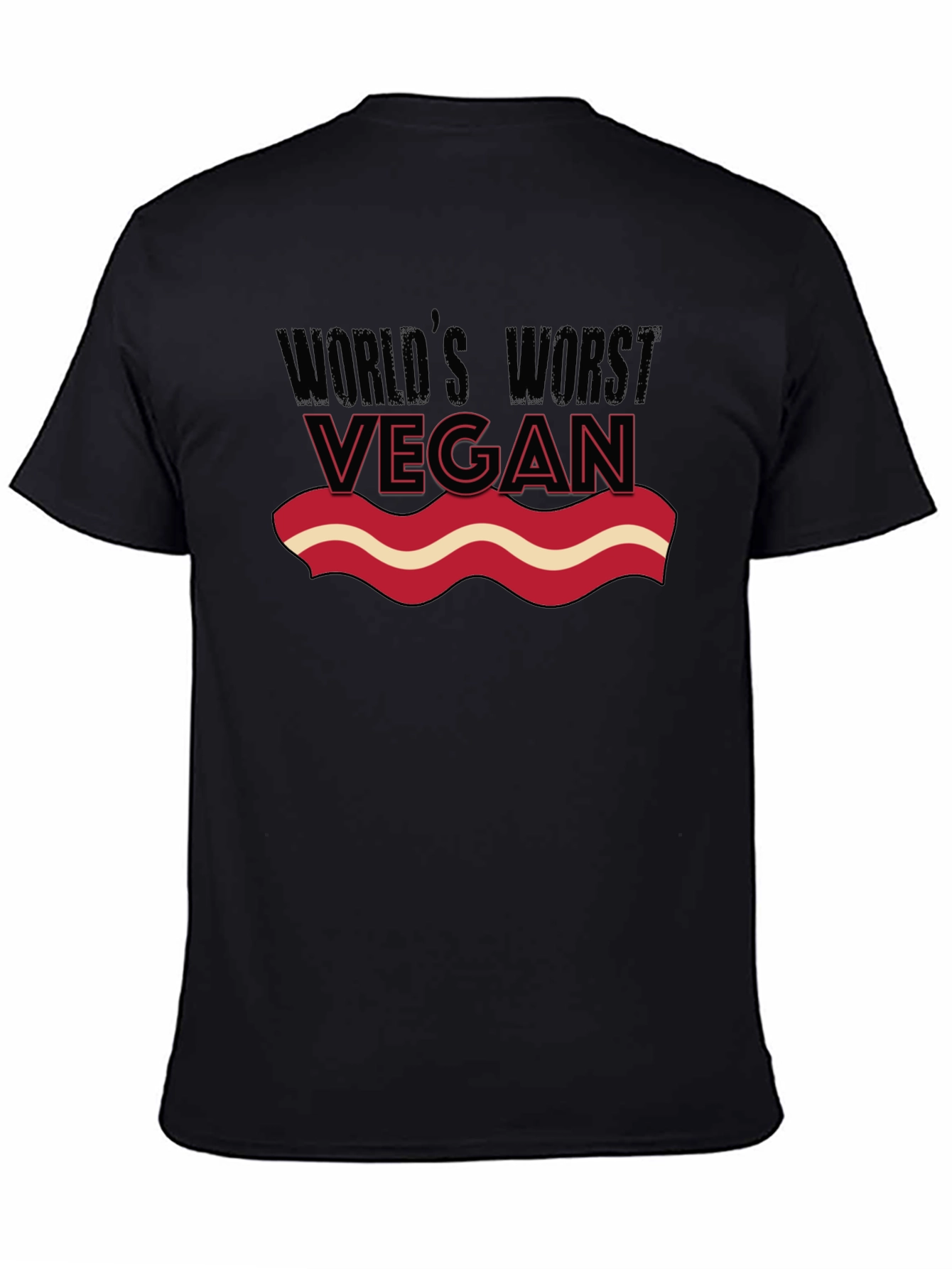 Worlds Worst Vegan T-Shirt - Funny Bacon Lover Tee