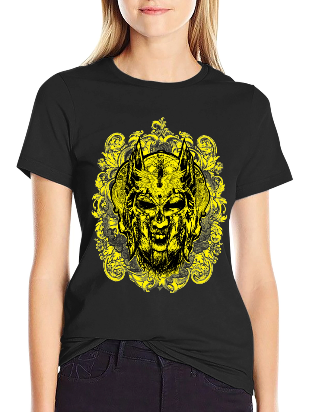 Skull Graphic Tee - Black Cotton T-Shirt