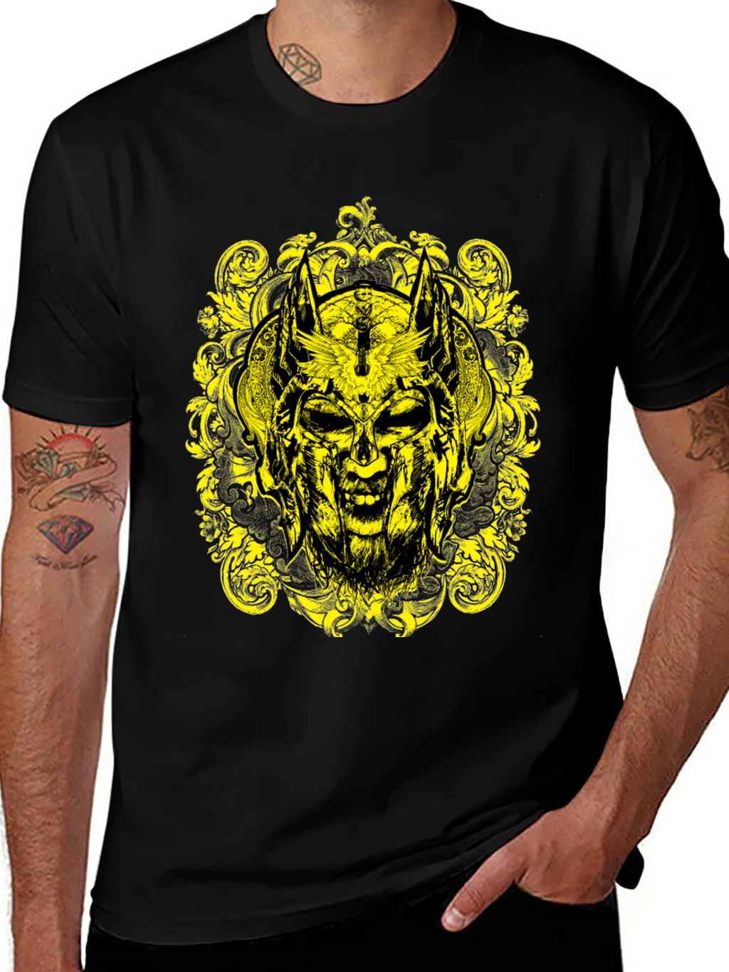 Skull Graphic Tee - Black Cotton T-Shirt