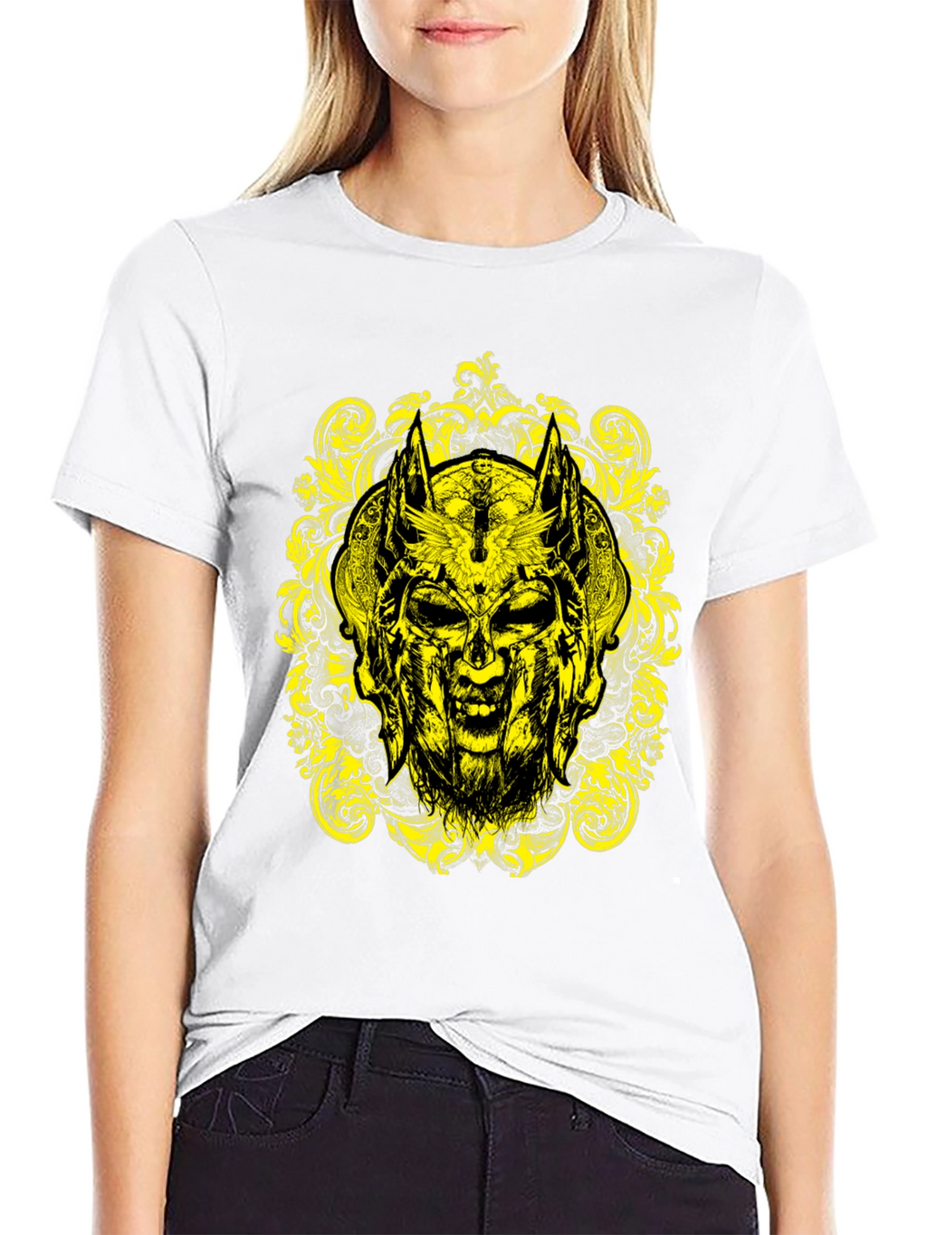 Skull Graphic Tee - Black Cotton T-Shirt