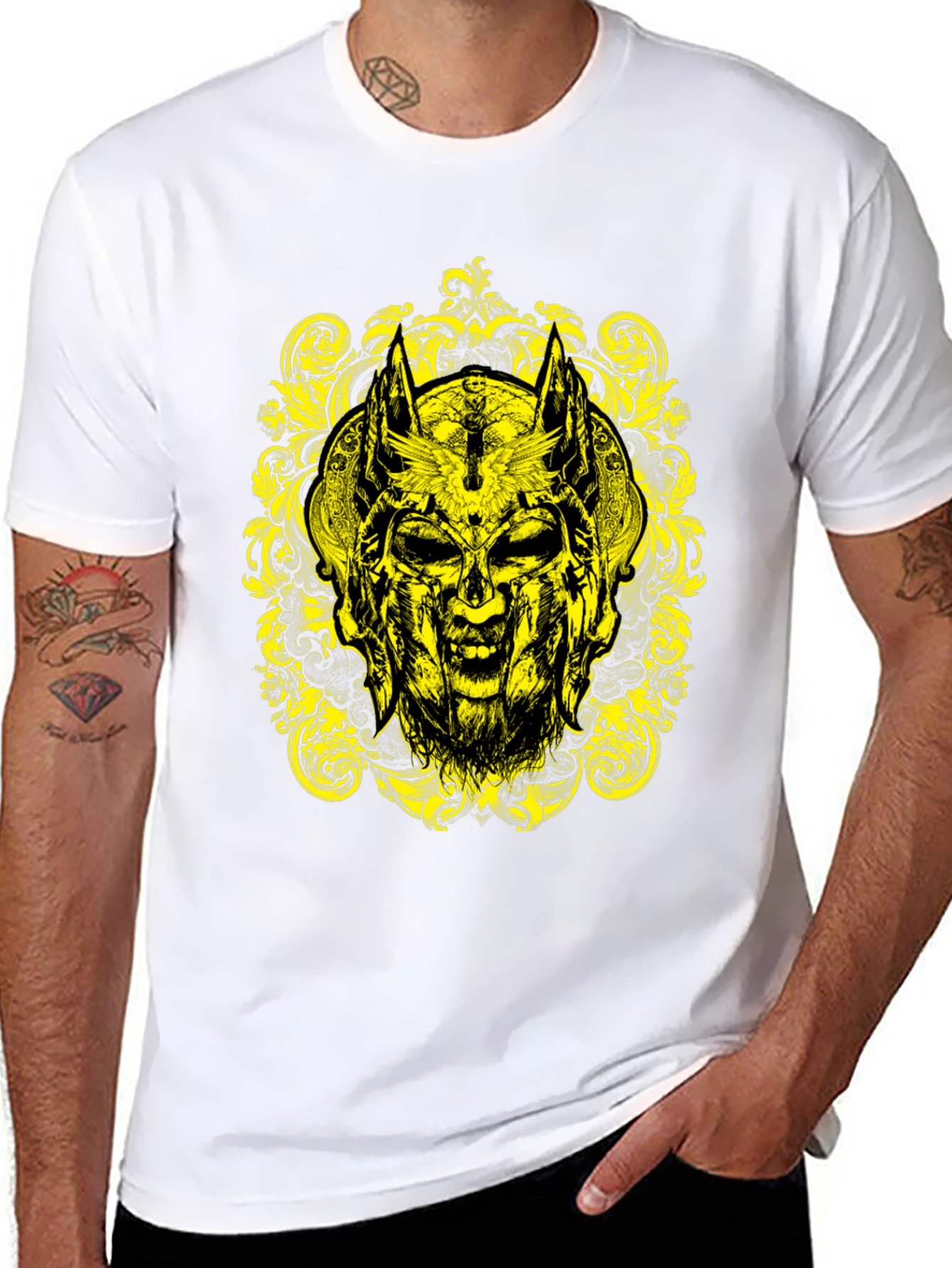 Skull Graphic Tee - Black Cotton T-Shirt