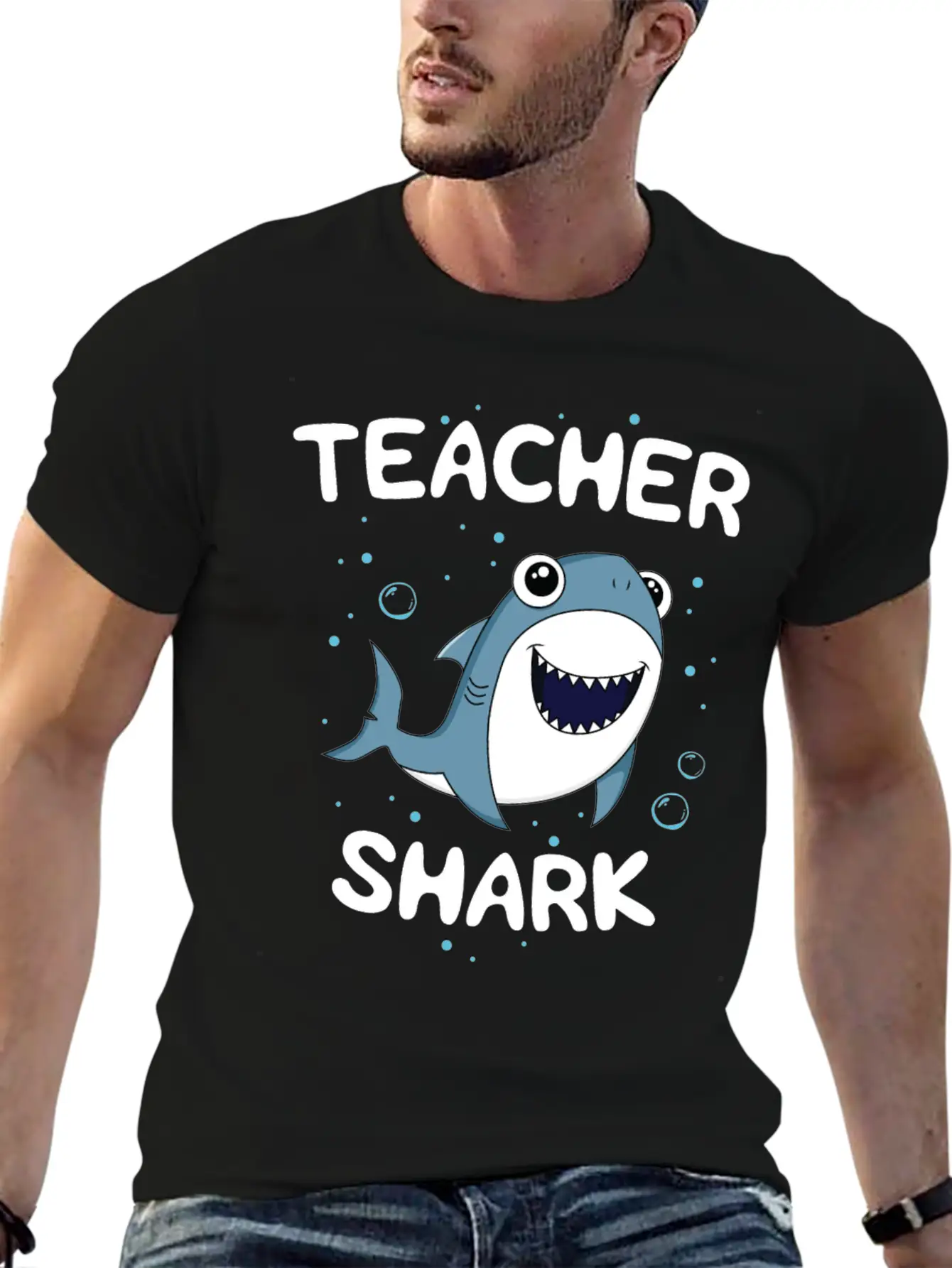 Teacher Shark TShirt Teaching Gift Back To School Unisex Casual T-Shirt – Clean Design For Daily Comfort