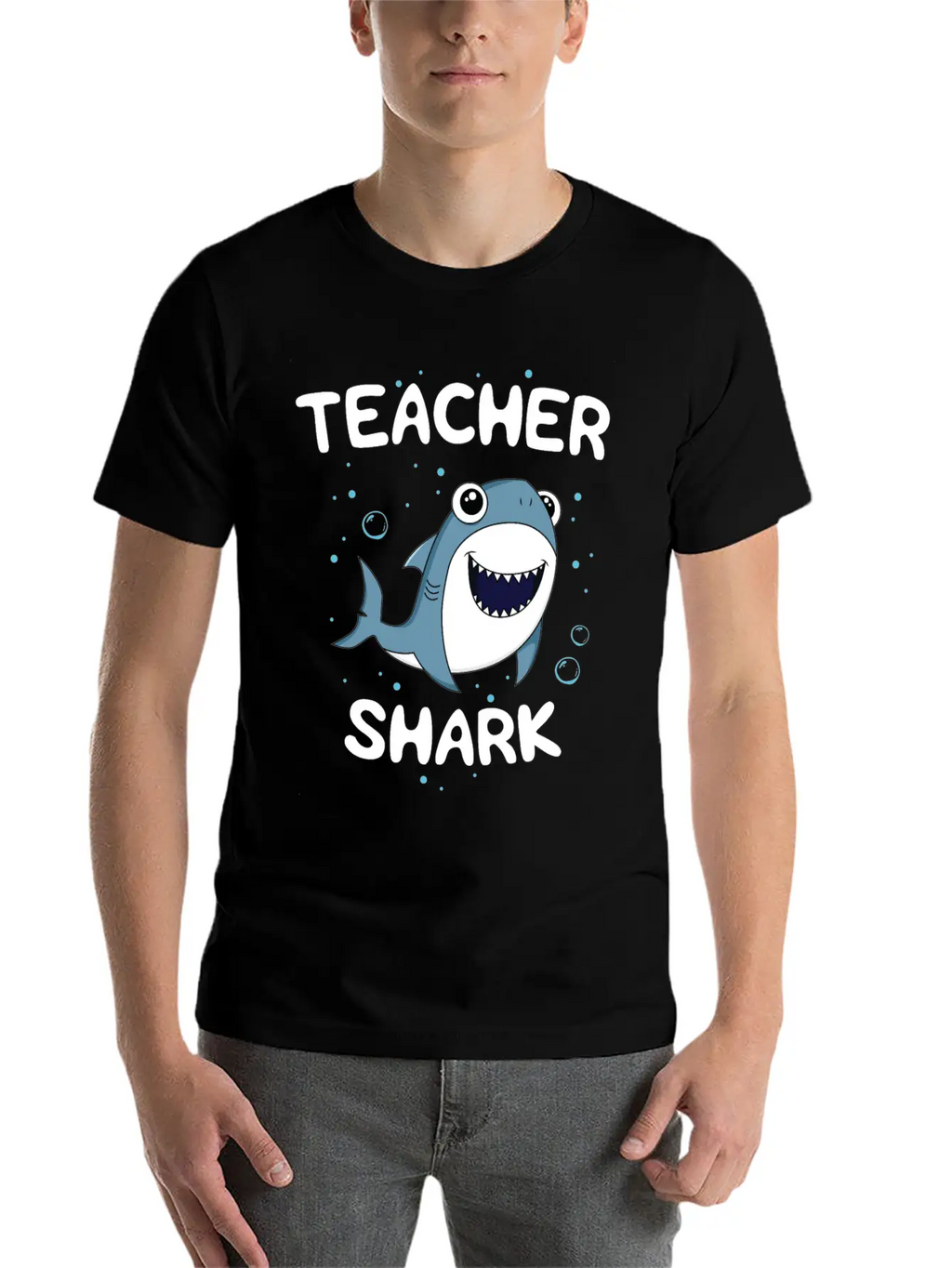 Teacher Shark TShirt Teaching Gift Back To School Unisex Casual T-Shirt – Clean Design For Daily Comfort