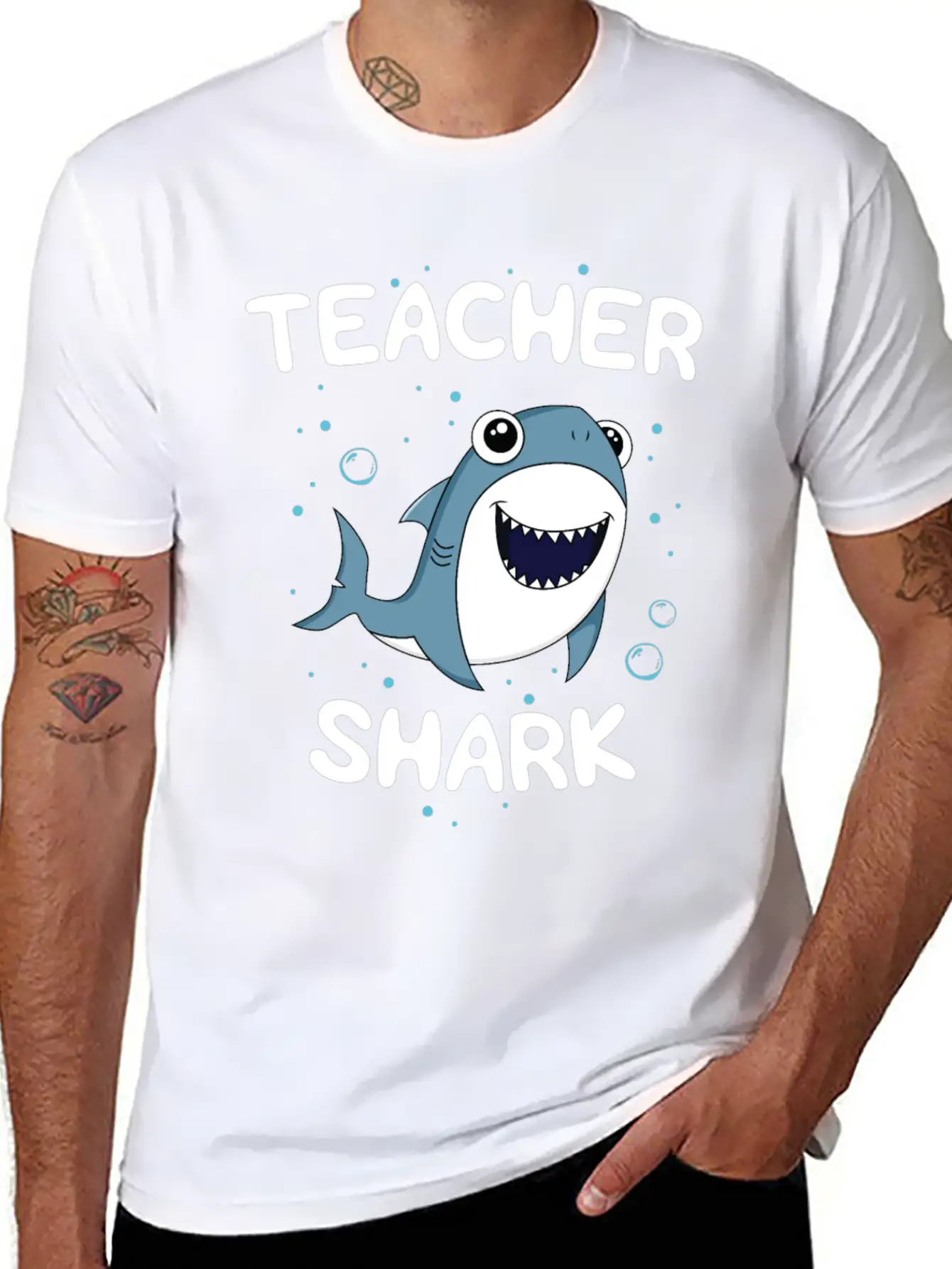 Teacher Shark TShirt Teaching Gift Back To School Unisex Casual T-Shirt – Clean Design For Daily Comfort