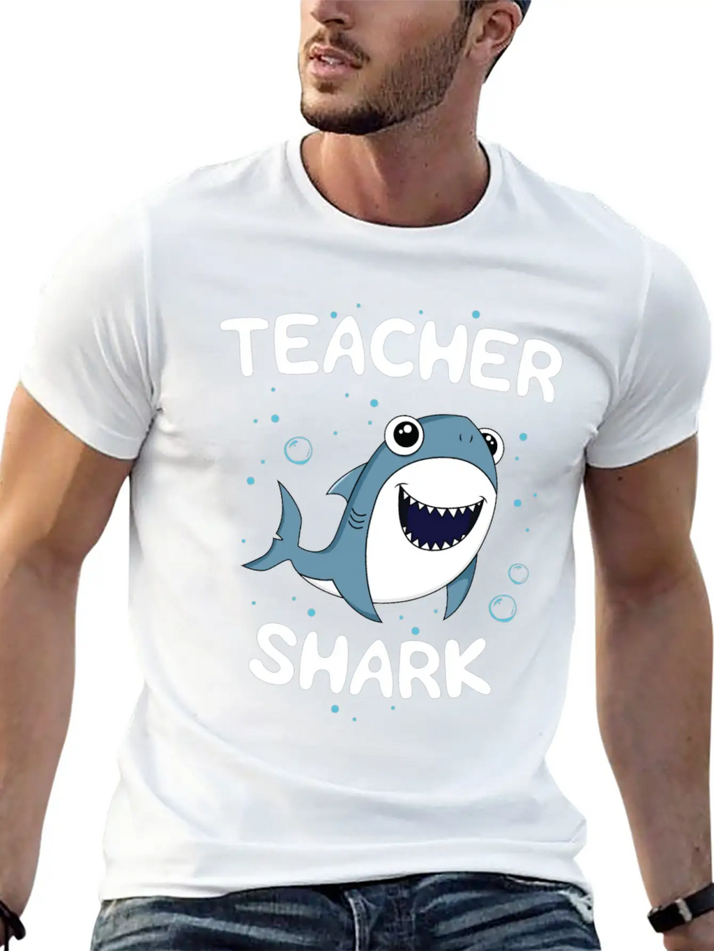 Teacher Shark TShirt Teaching Gift Back To School Unisex Casual T-Shirt – Clean Design For Daily Comfort