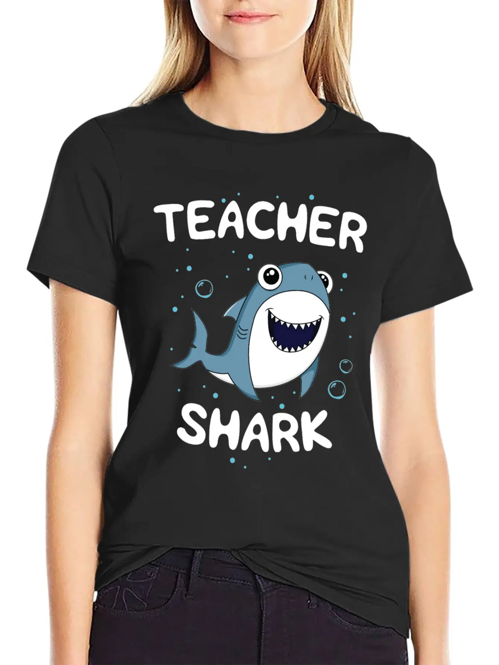Teacher Shark TShirt Teaching Gift Back To School Unisex Casual T-Shirt – Clean Design For Daily Comfort