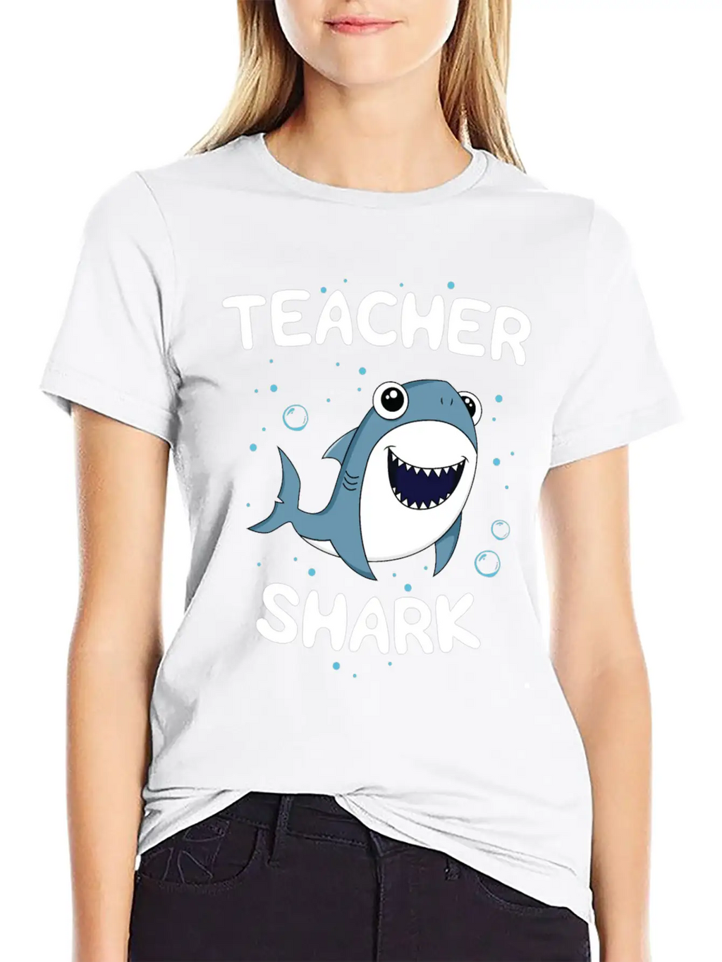 Teacher Shark TShirt Teaching Gift Back To School Unisex Casual T-Shirt – Clean Design For Daily Comfort