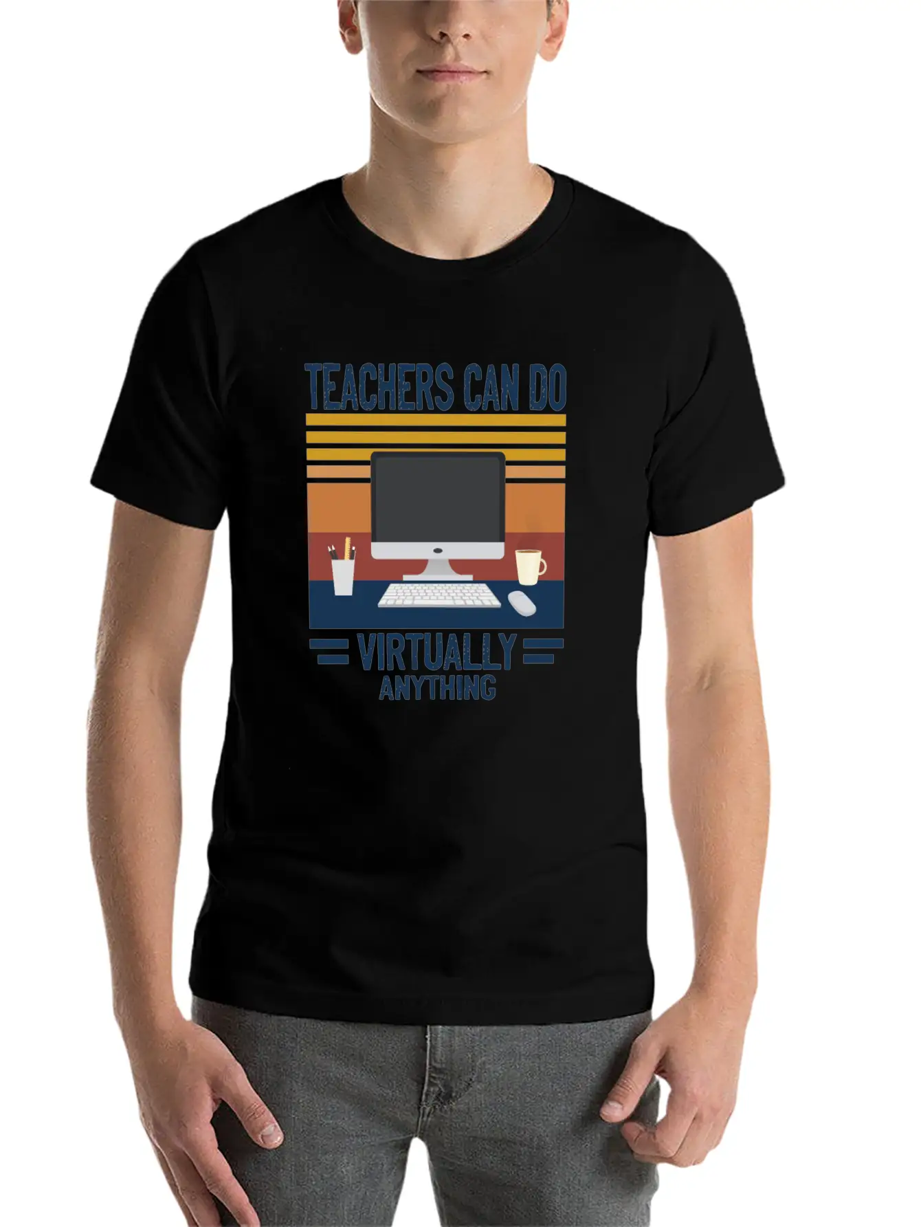 Teachers Distance Learning Stylish Everyday T-Shirt – Unisex Basic Cotton Tee