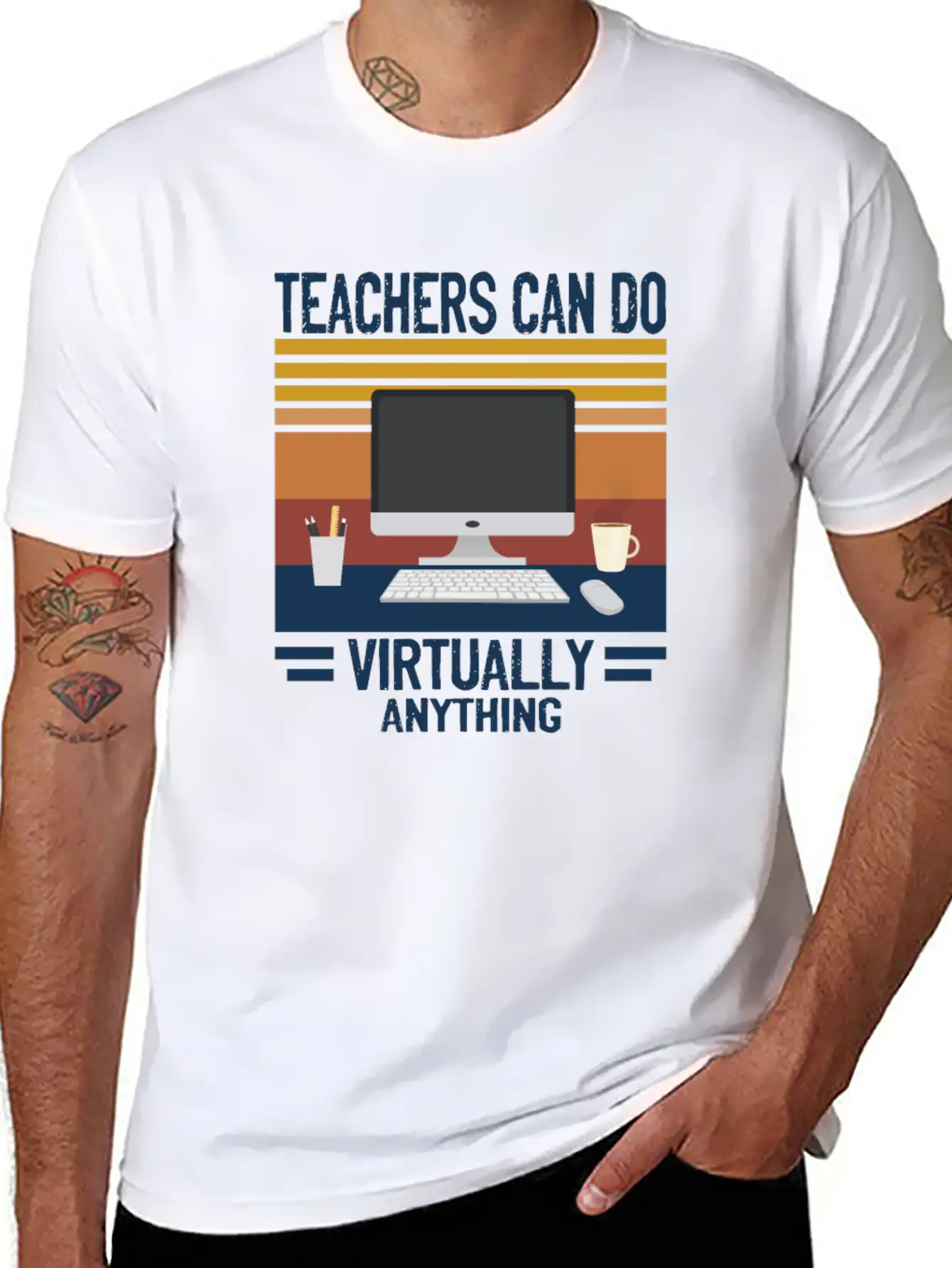 Teachers Distance Learning Stylish Everyday T-Shirt – Unisex Basic Cotton Tee