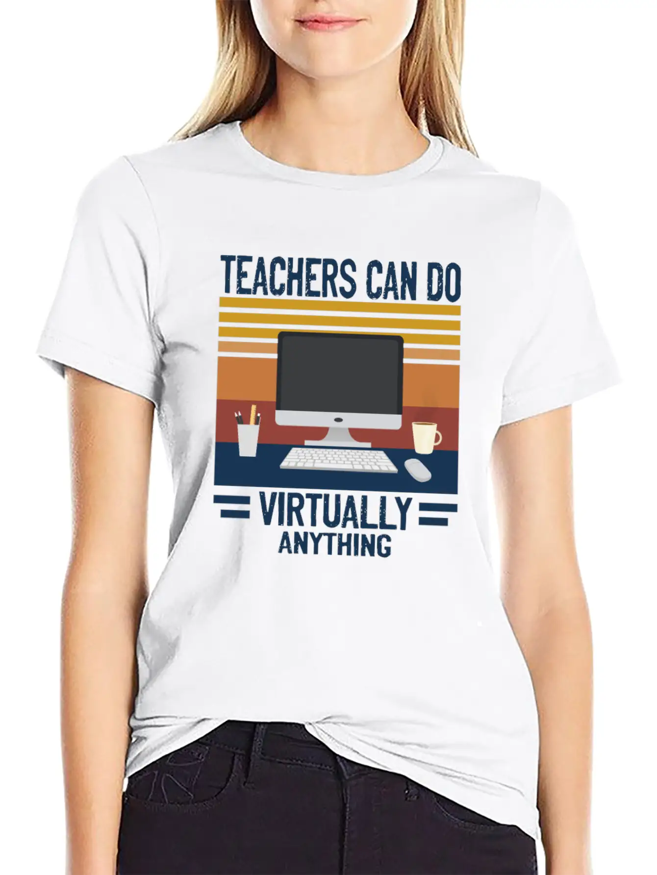 Teachers Distance Learning Stylish Everyday T-Shirt – Unisex Basic Cotton Tee