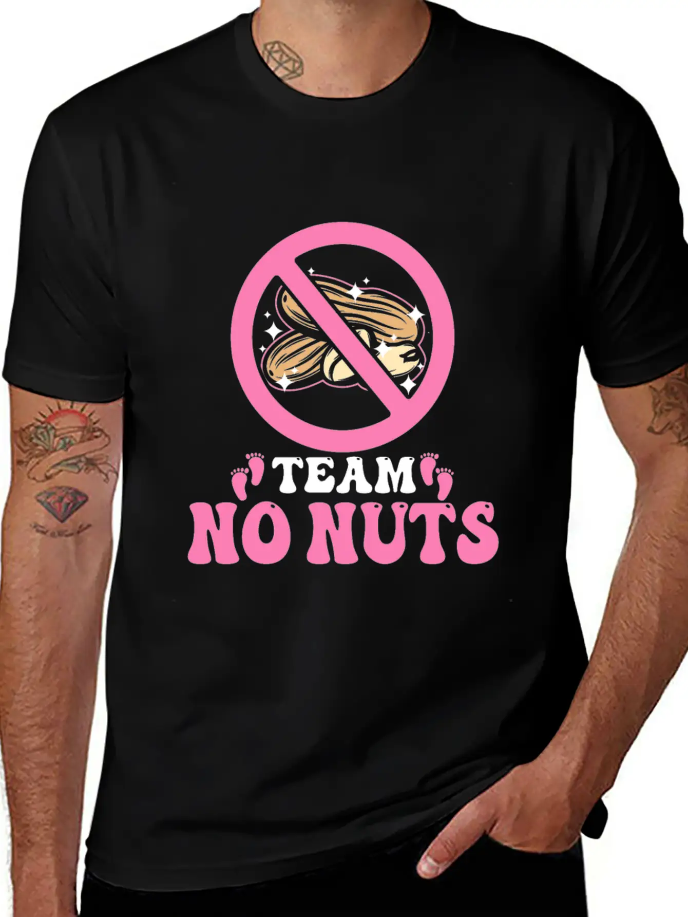 Team No Nuts Team Pink Girl Gender Reveal Unisex Casual T-Shirt – Clean Design For Daily Comfort